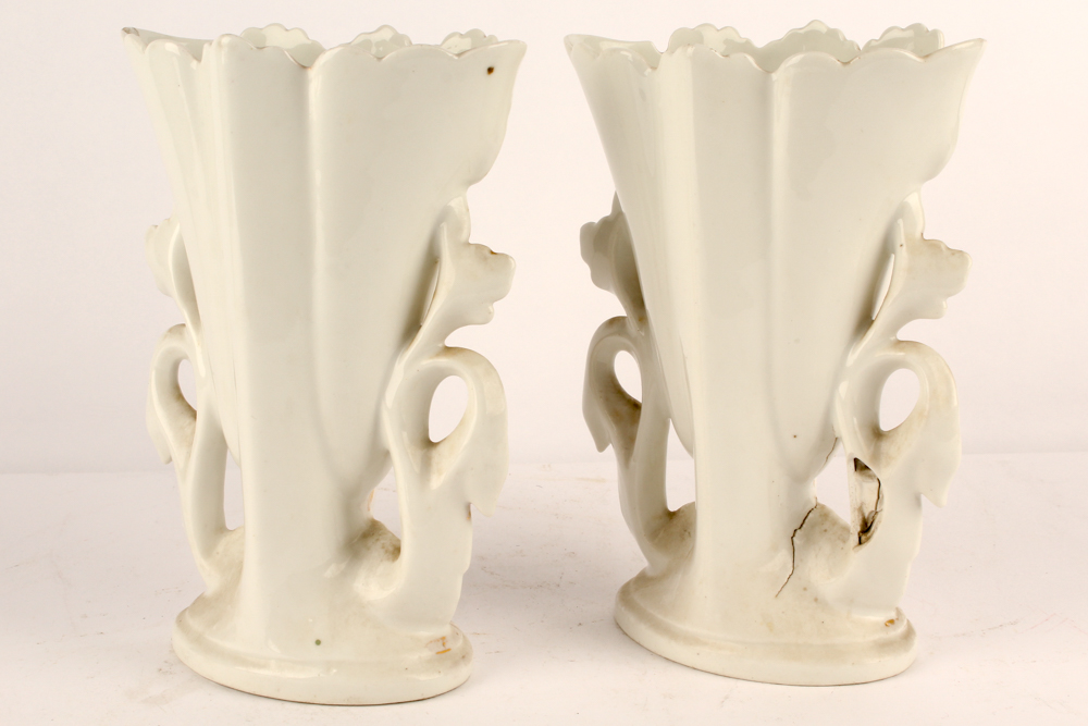 Antique Old Paris Style Porcelain Vases