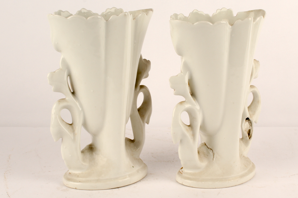 Antique Old Paris Style Porcelain Vases