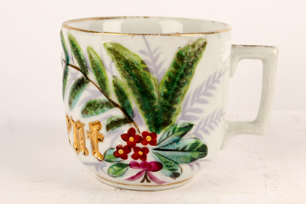 Early 20th Century Bavarian Porcelain Mustache Mugs