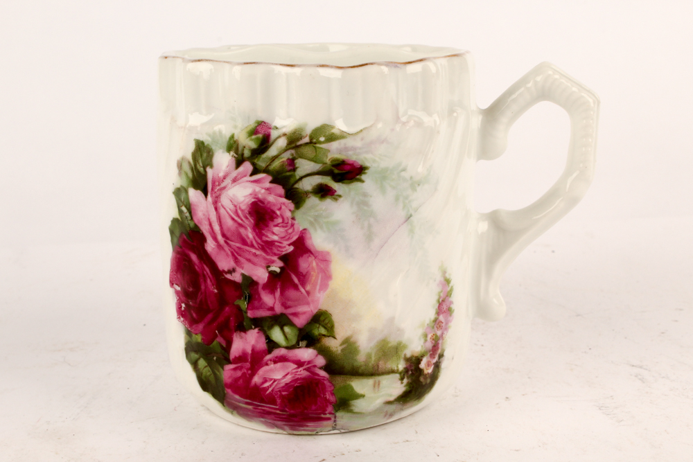 Early 20th Century Bavarian Porcelain Mustache Mugs