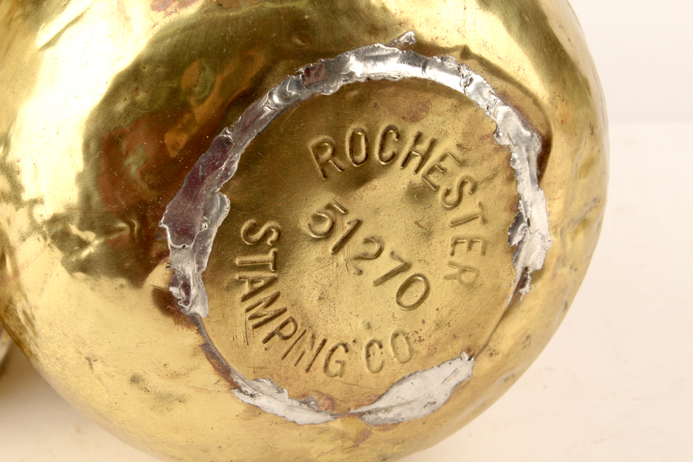 Rochester Stamping Co. Brass Spitoon and Other Spitoons