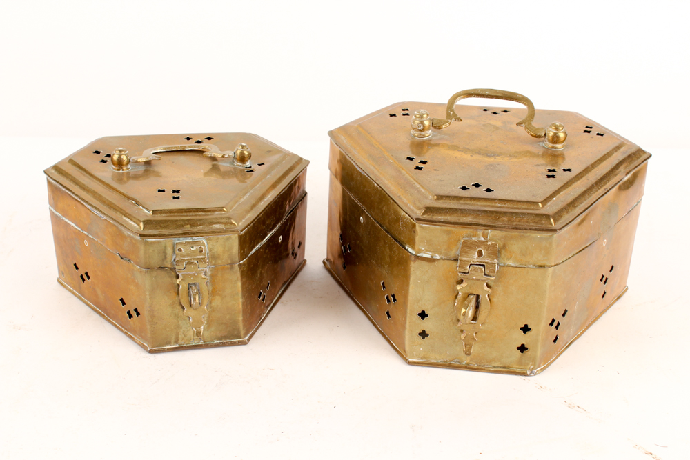 Vintage Brass Candle Holders and Cricket Cages