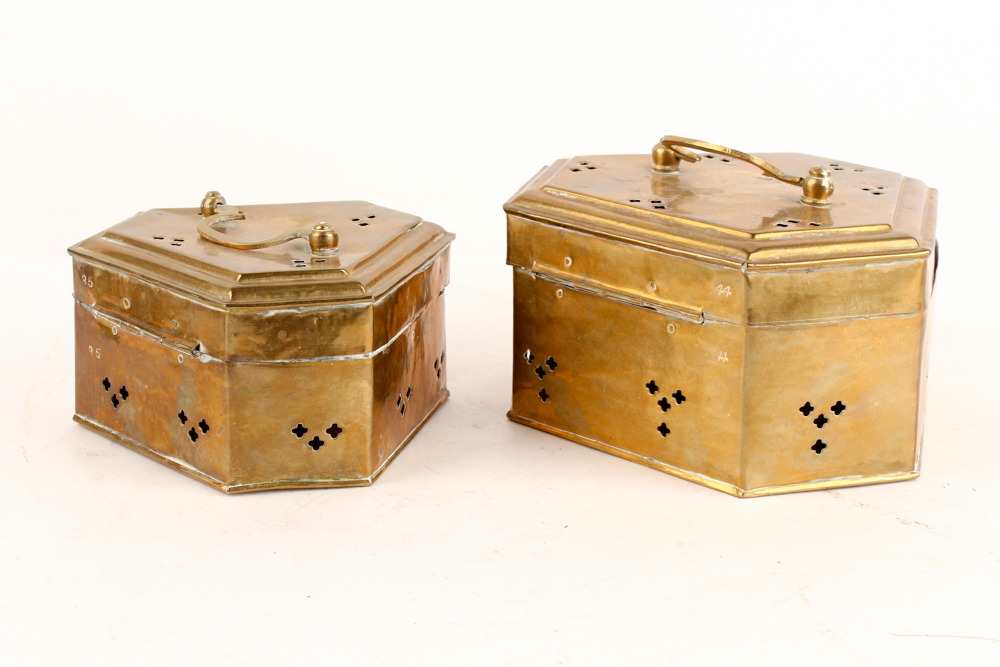 Vintage Brass Candle Holders and Cricket Cages