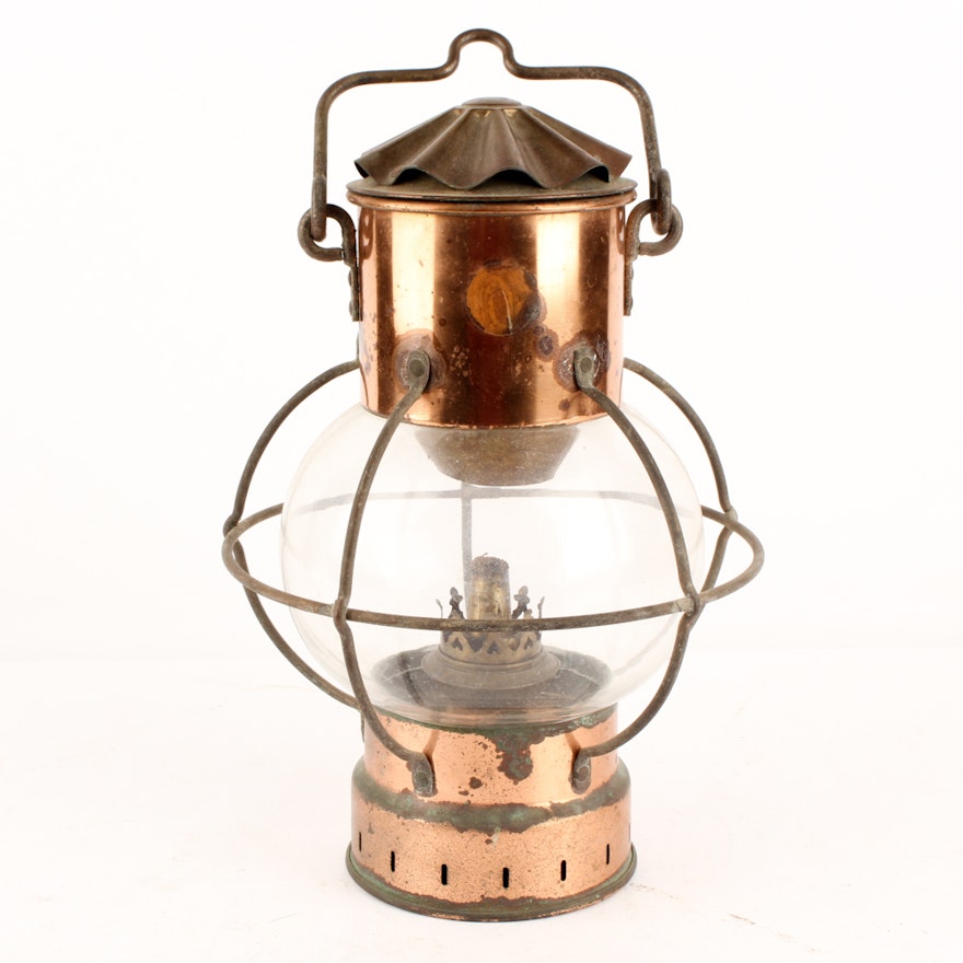 Antique Copper Maritime Lantern