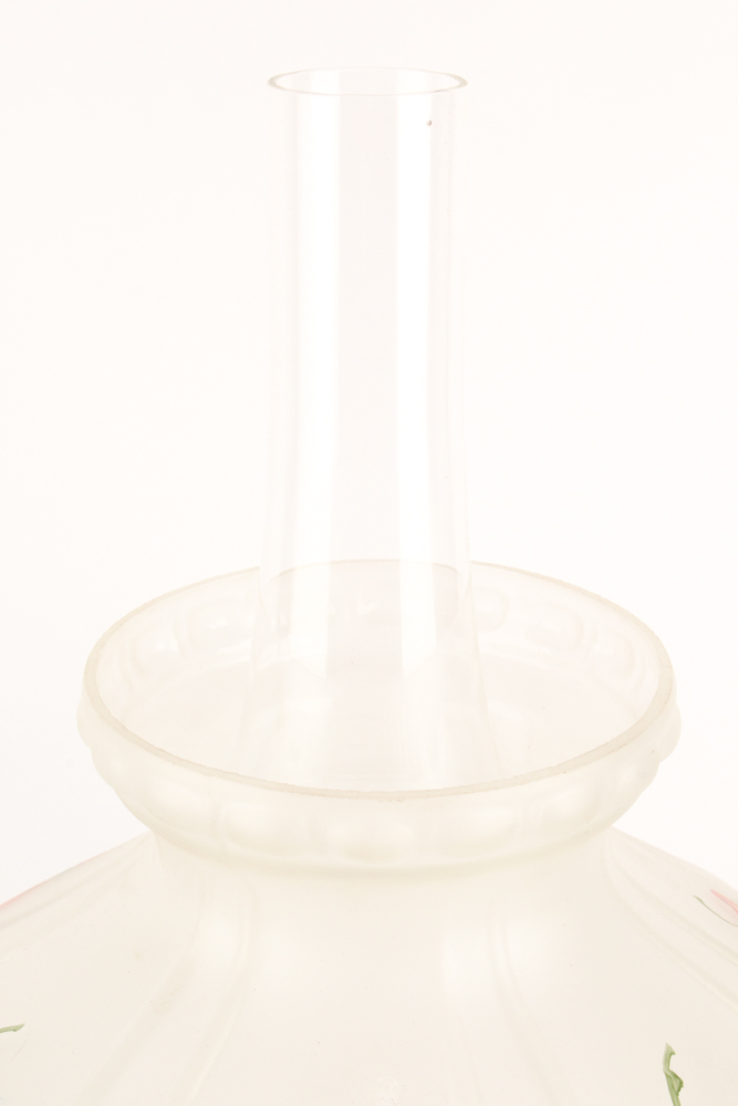 Antique Parlor Lamp with Hand-Painted Globe