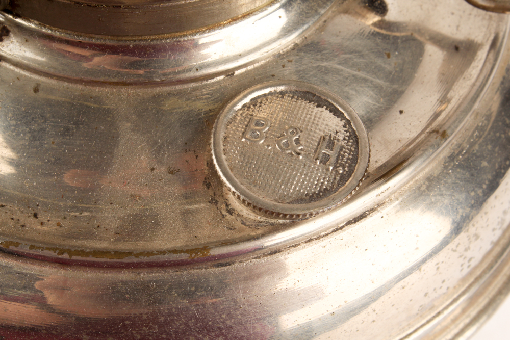 Antique Parlor Lamp with Hand-Painted Globe