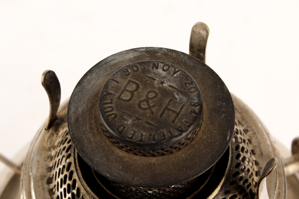 Antique Parlor Lamp with Hand-Painted Globe