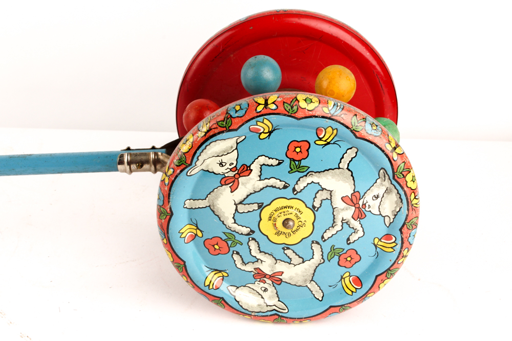 Vintage Horse Push Toy by The Gong Bell Mfg. Co.