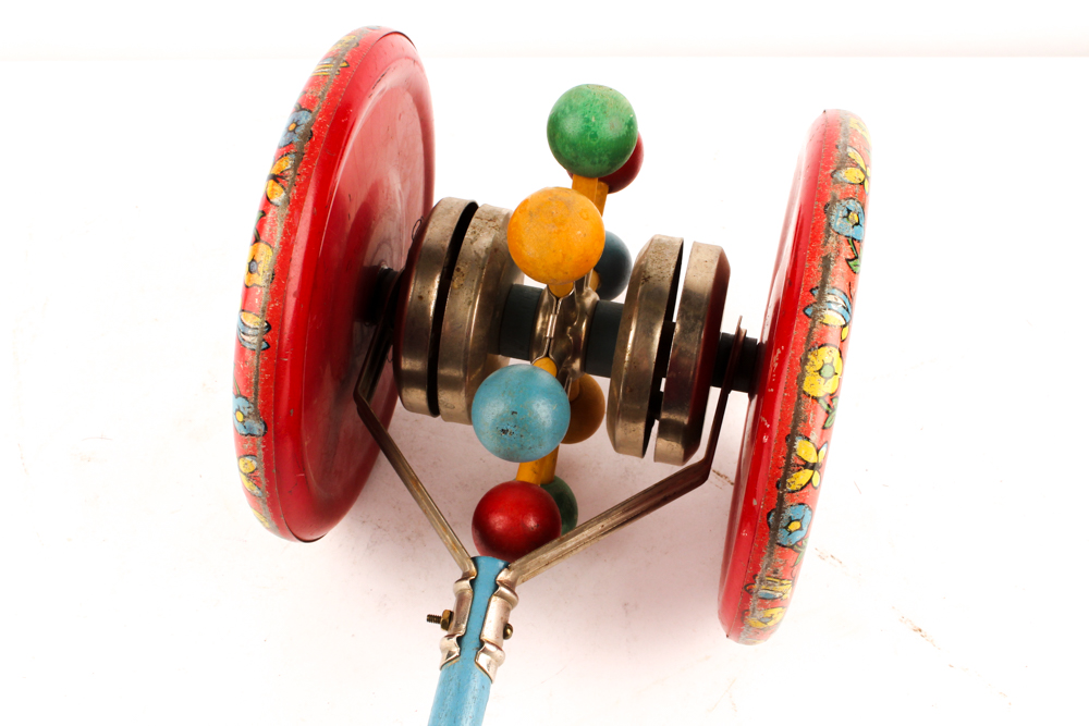 Vintage Horse Push Toy by The Gong Bell Mfg. Co.