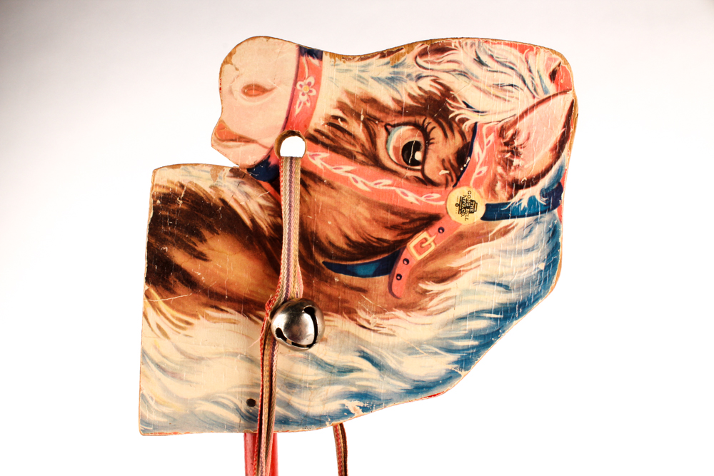 Vintage Horse Push Toy by The Gong Bell Mfg. Co.