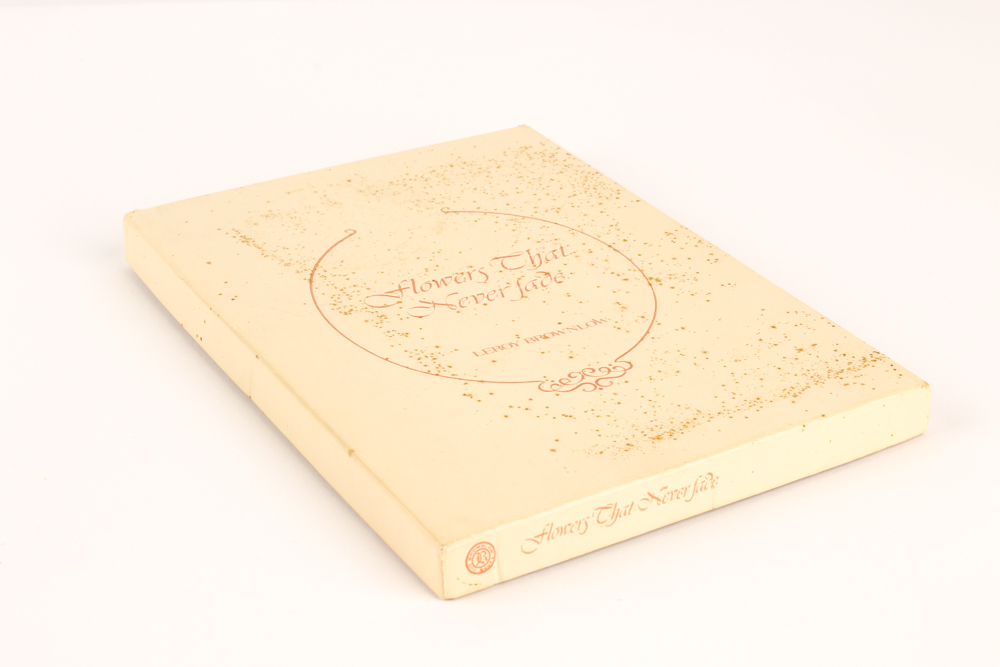 Vintage Flower-Themed Books and Hand-Embroidered Shawl