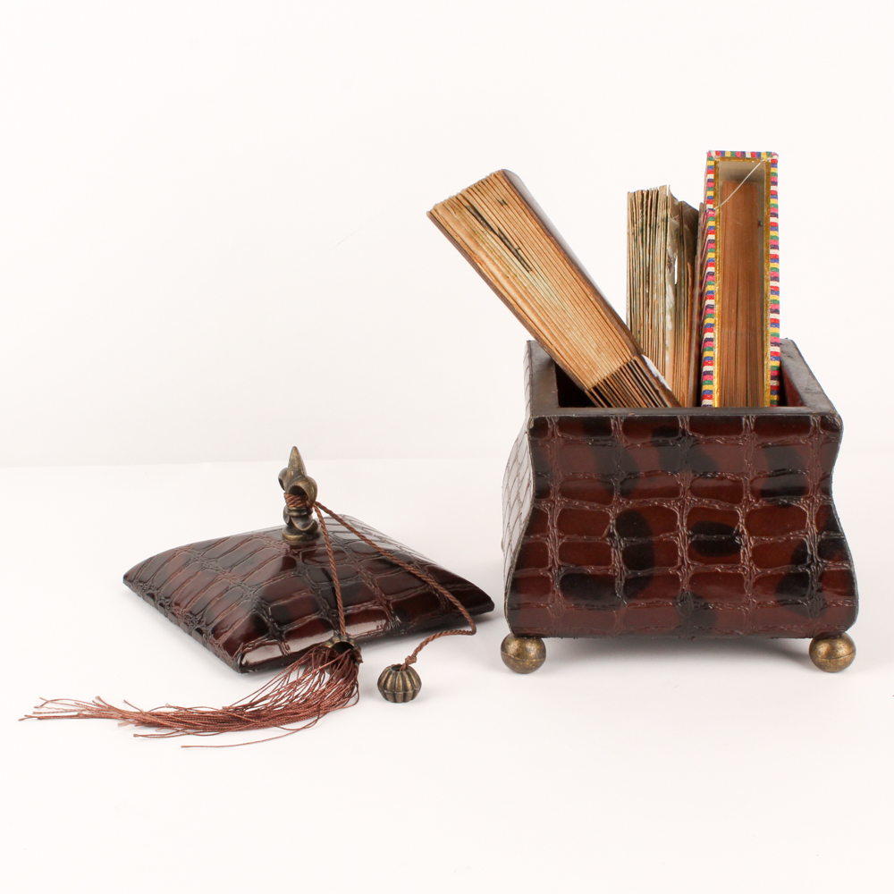 Chinese Box with Vintage Fans
