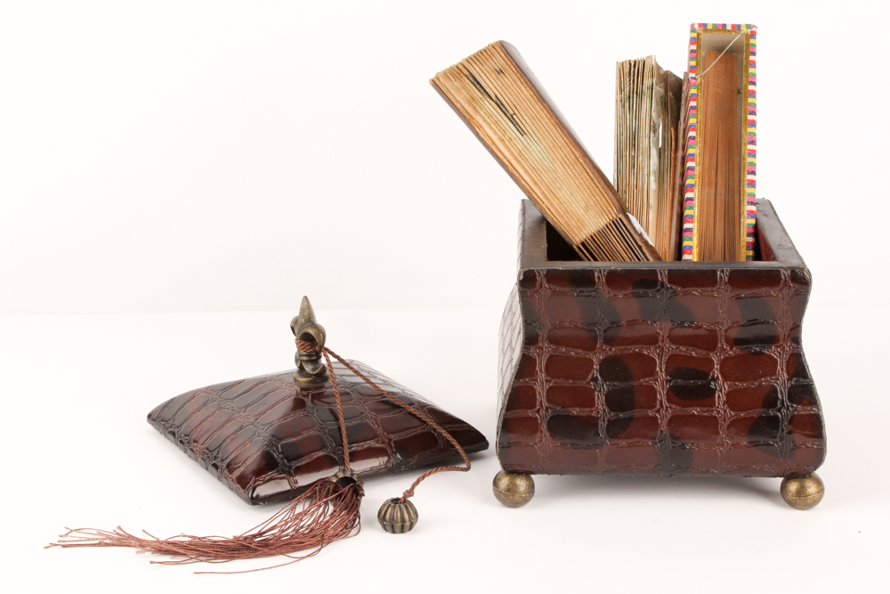 Chinese Box with Vintage Fans