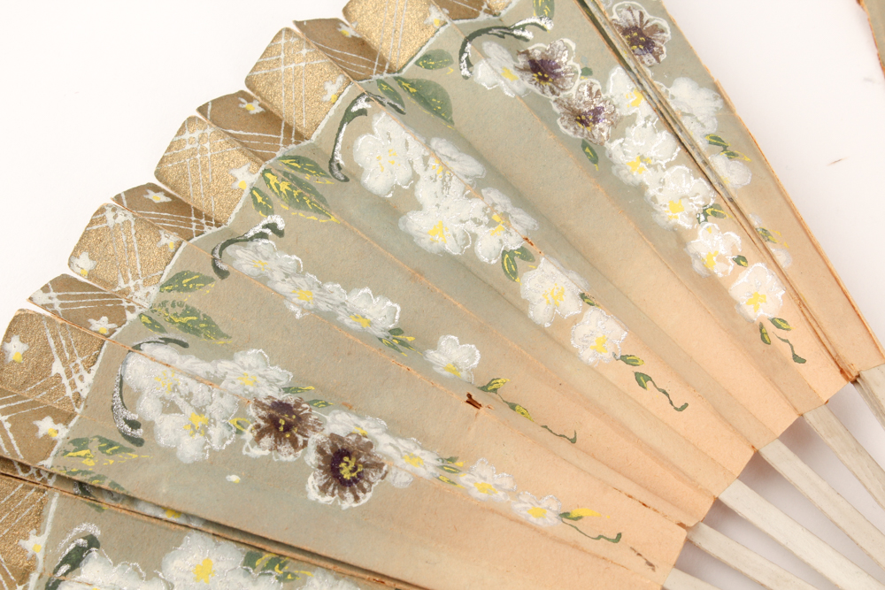 Chinese Box with Vintage Fans