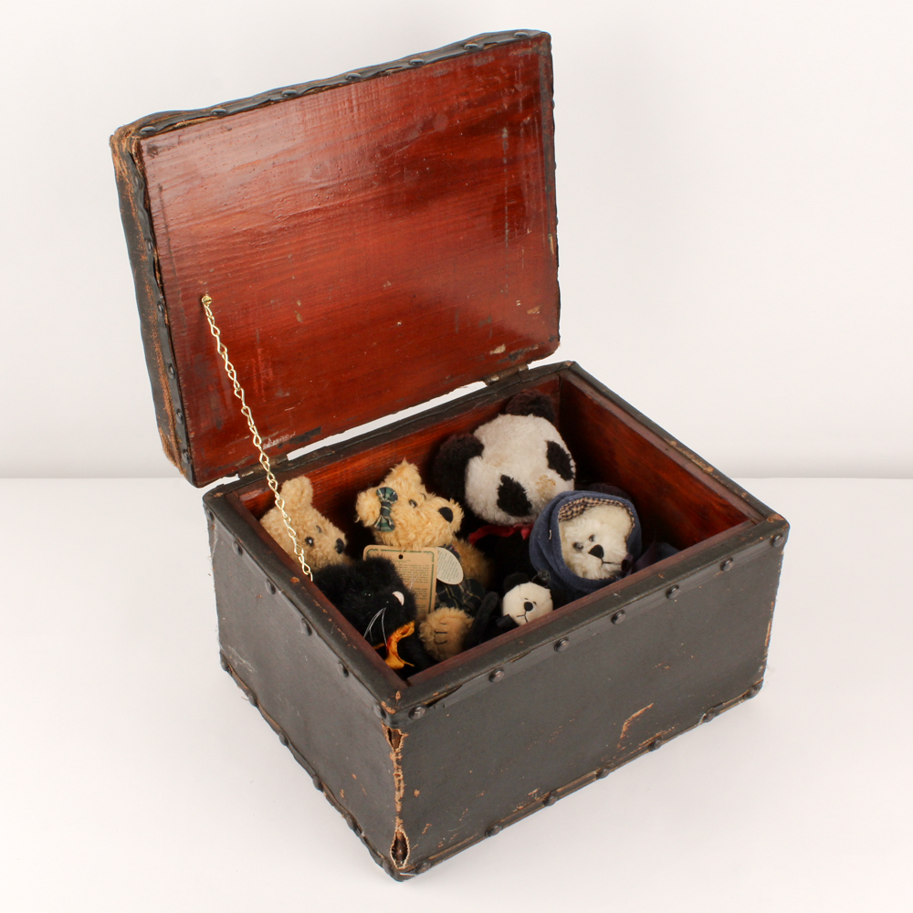 Plush Bears and Antique Chest