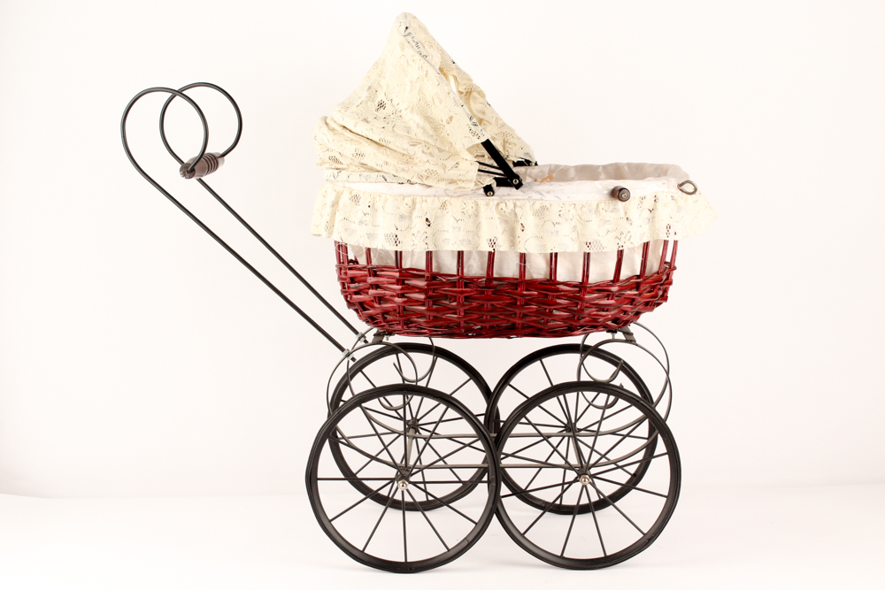Madame Alexander "Kathy" Doll in Wicker Doll Pram