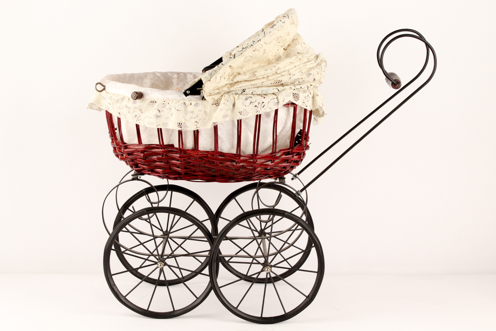 Madame Alexander "Kathy" Doll in Wicker Doll Pram