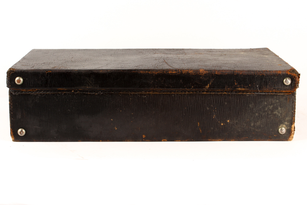 Vintage Briefcase with Paper Litho Alphabet Blocks