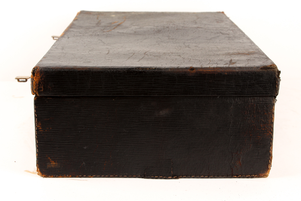 Vintage Briefcase with Paper Litho Alphabet Blocks