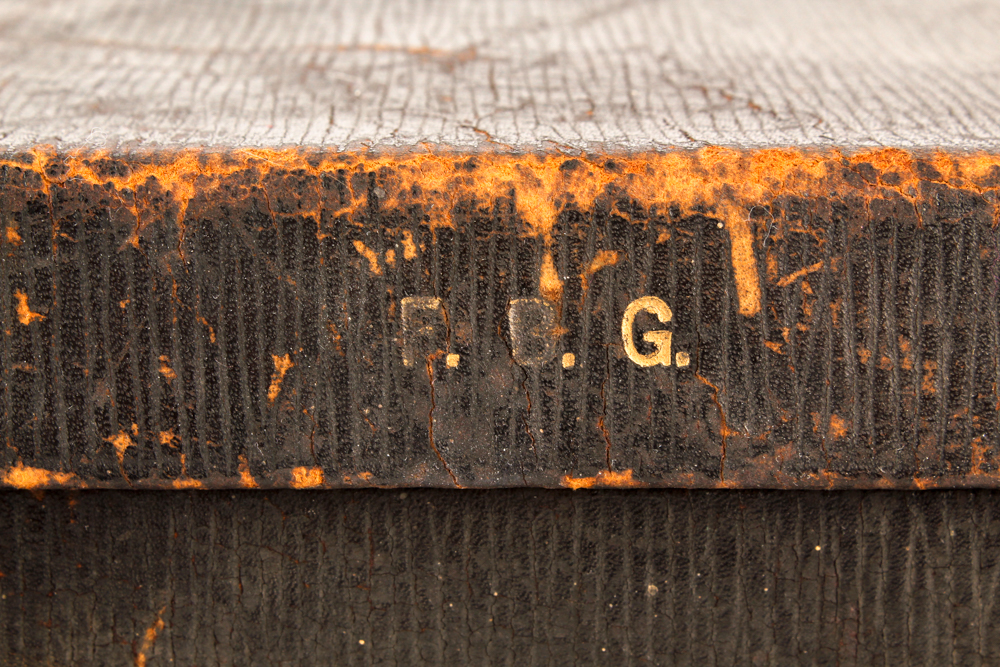 Vintage Briefcase with Paper Litho Alphabet Blocks