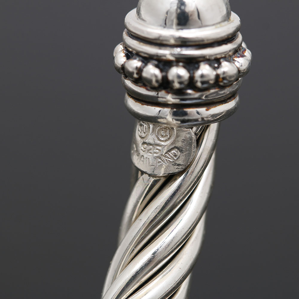 Sterling Silver Cable Cuff Bracelets