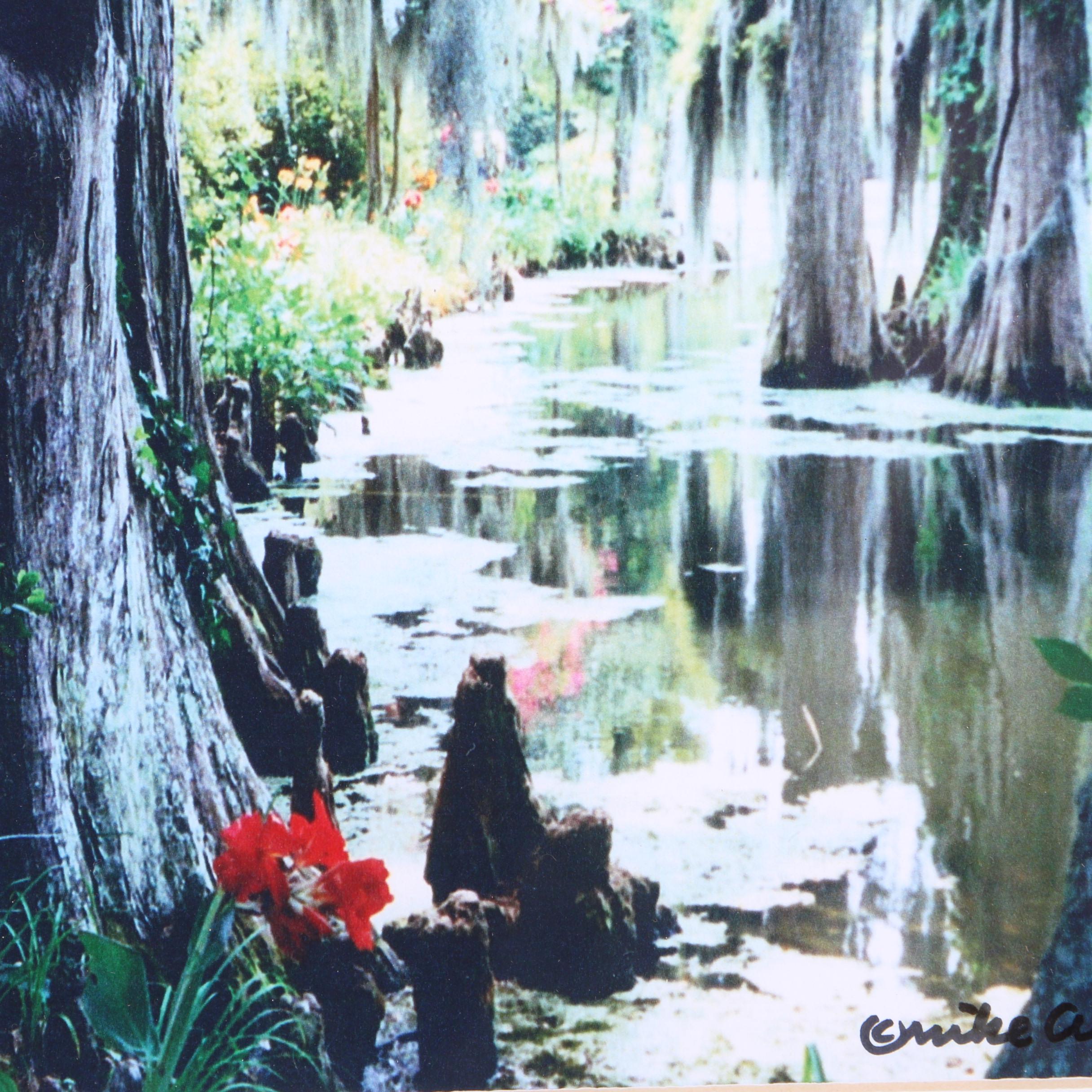 Mike Creech Offset Lithographs "Cypress Swamp" and "The Kentucky Theater"