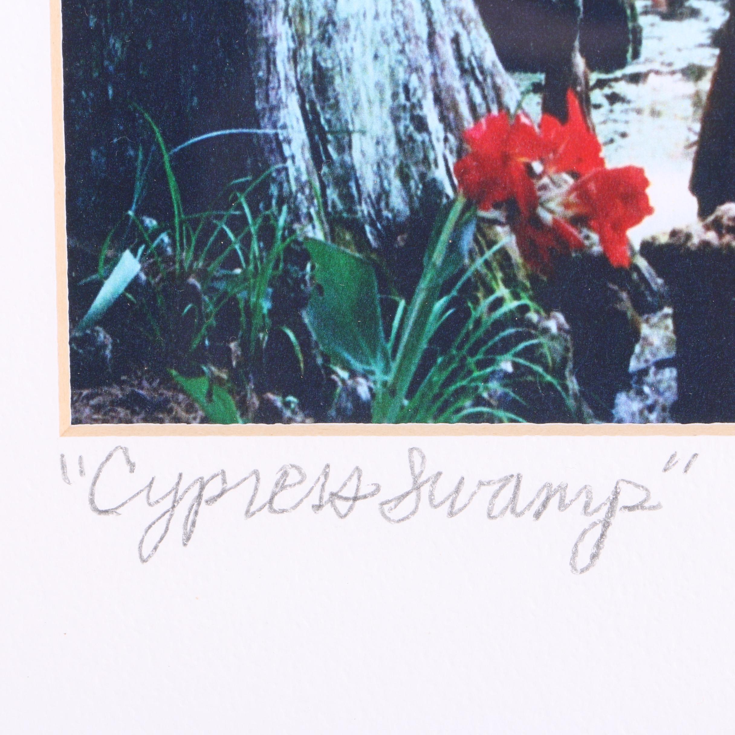 Mike Creech Offset Lithographs "Cypress Swamp" and "The Kentucky Theater"