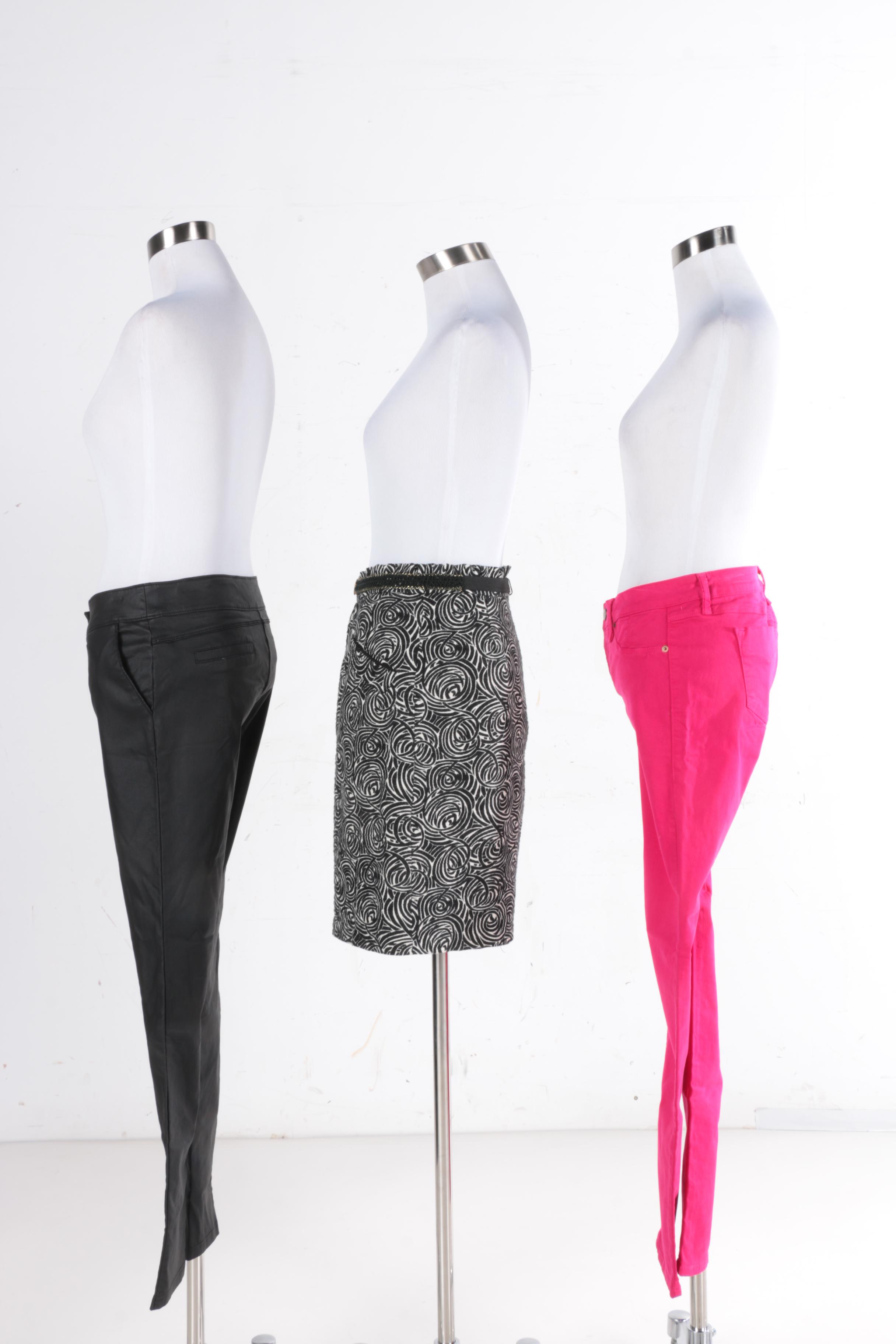 Women's Gray Saks Fifth Avenue Pink Jeans and Other Clothing