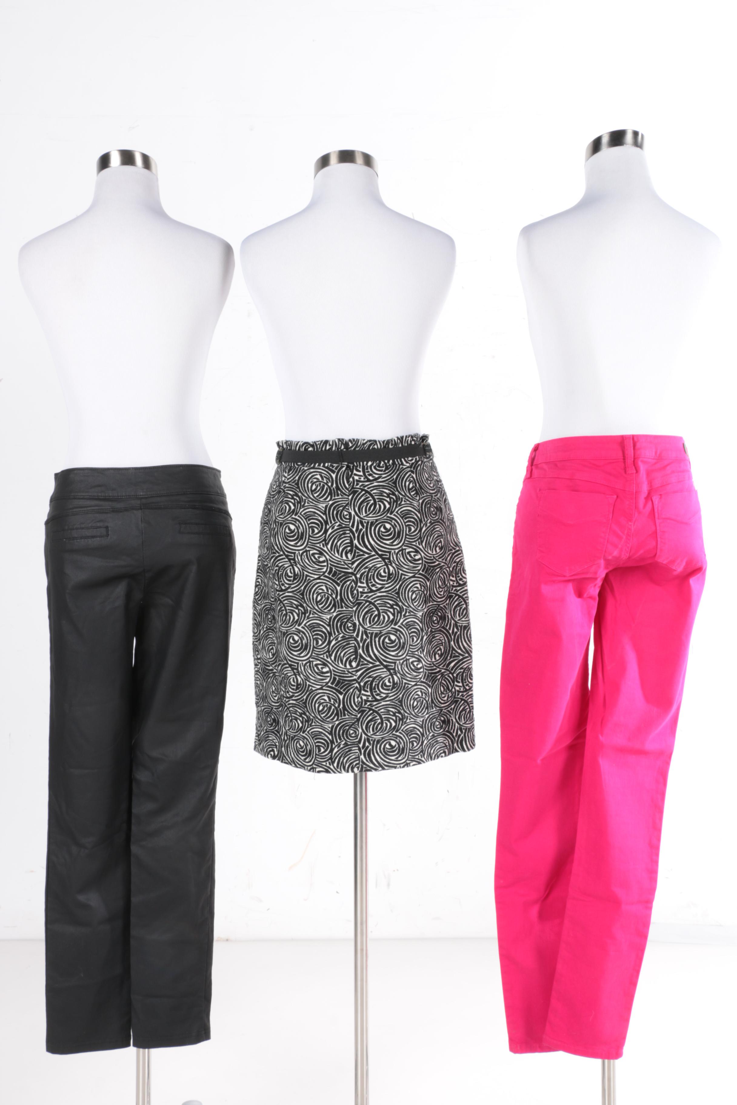 Women's Gray Saks Fifth Avenue Pink Jeans and Other Clothing