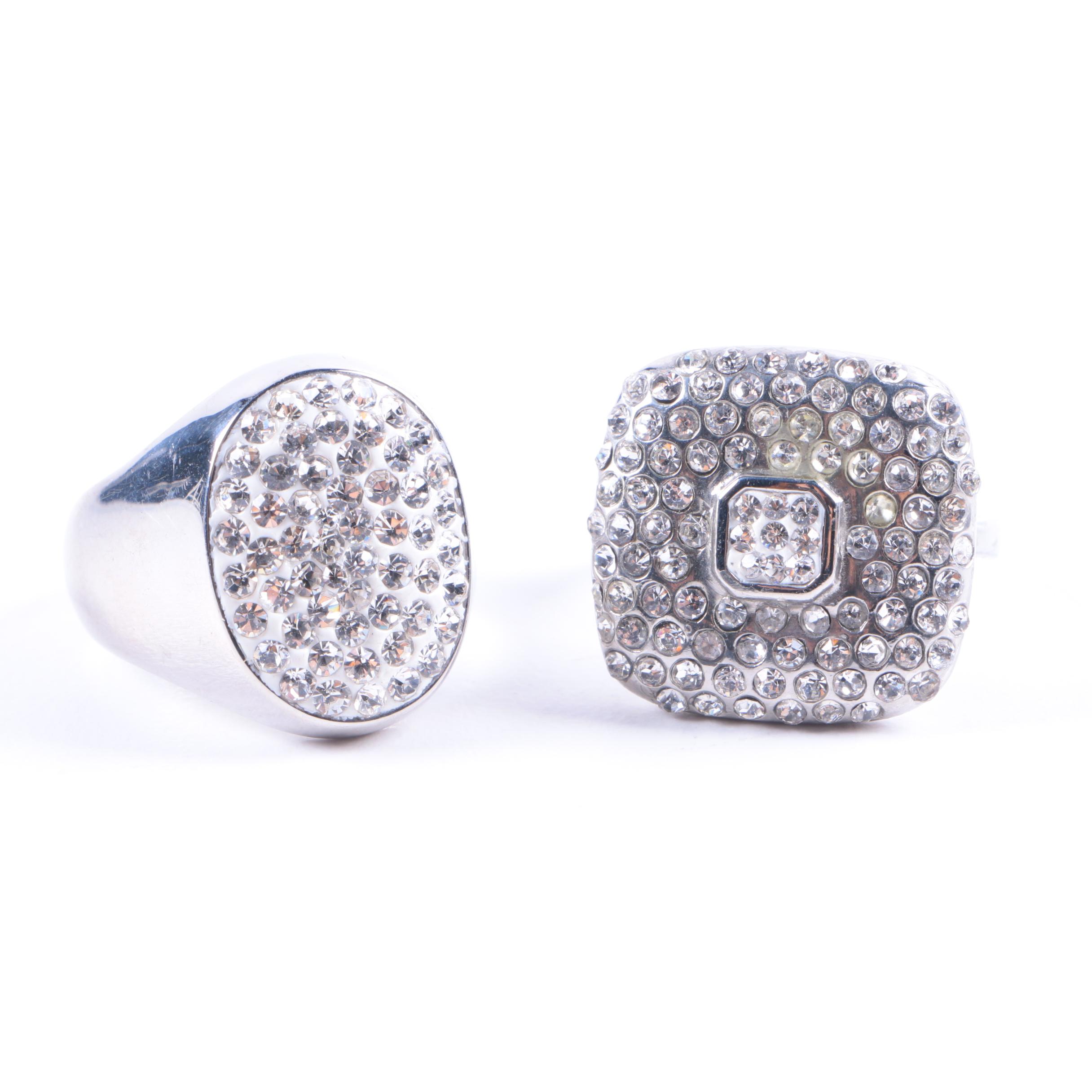 Costume Jewelry Rhinestone Accent Rings