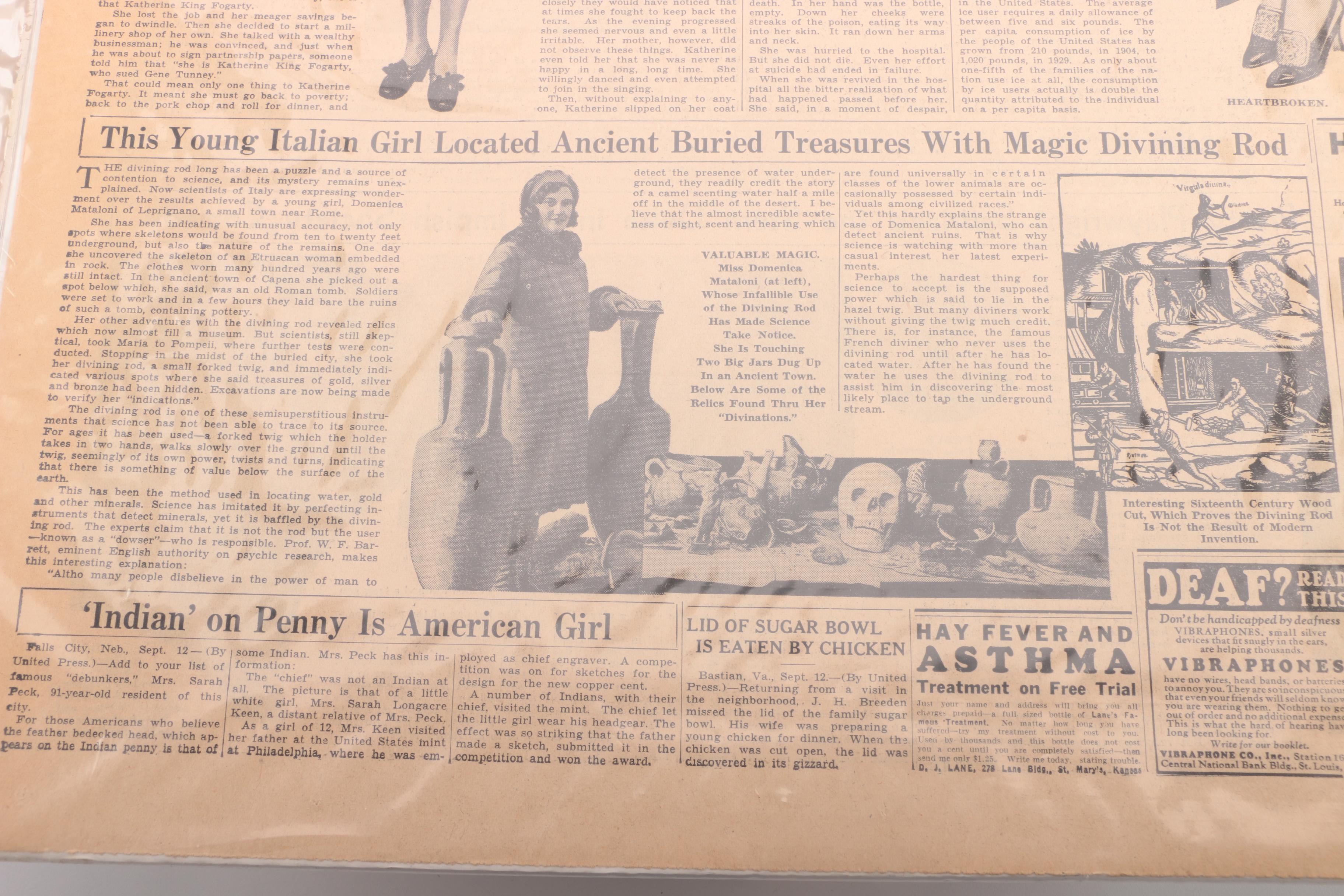 1920s–1940s Newspaper Comics and Illustrations Including "Strange as It Seems"