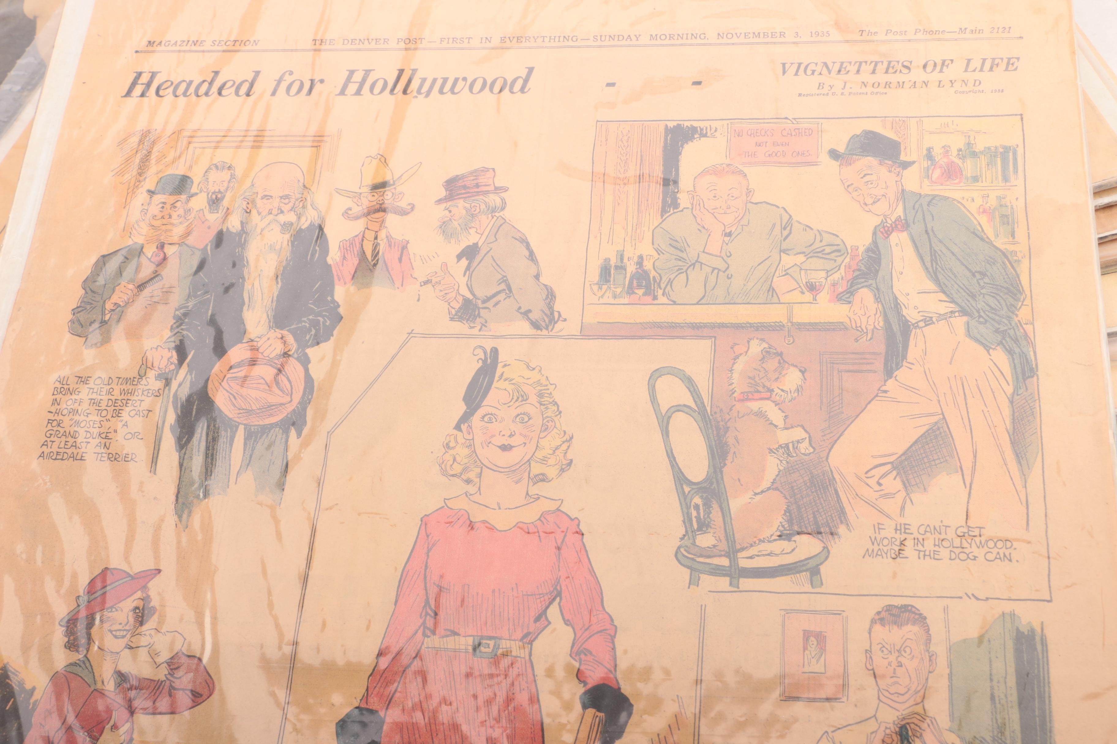 1920s–1940s Newspaper Comics and Illustrations Including "Strange as It Seems"
