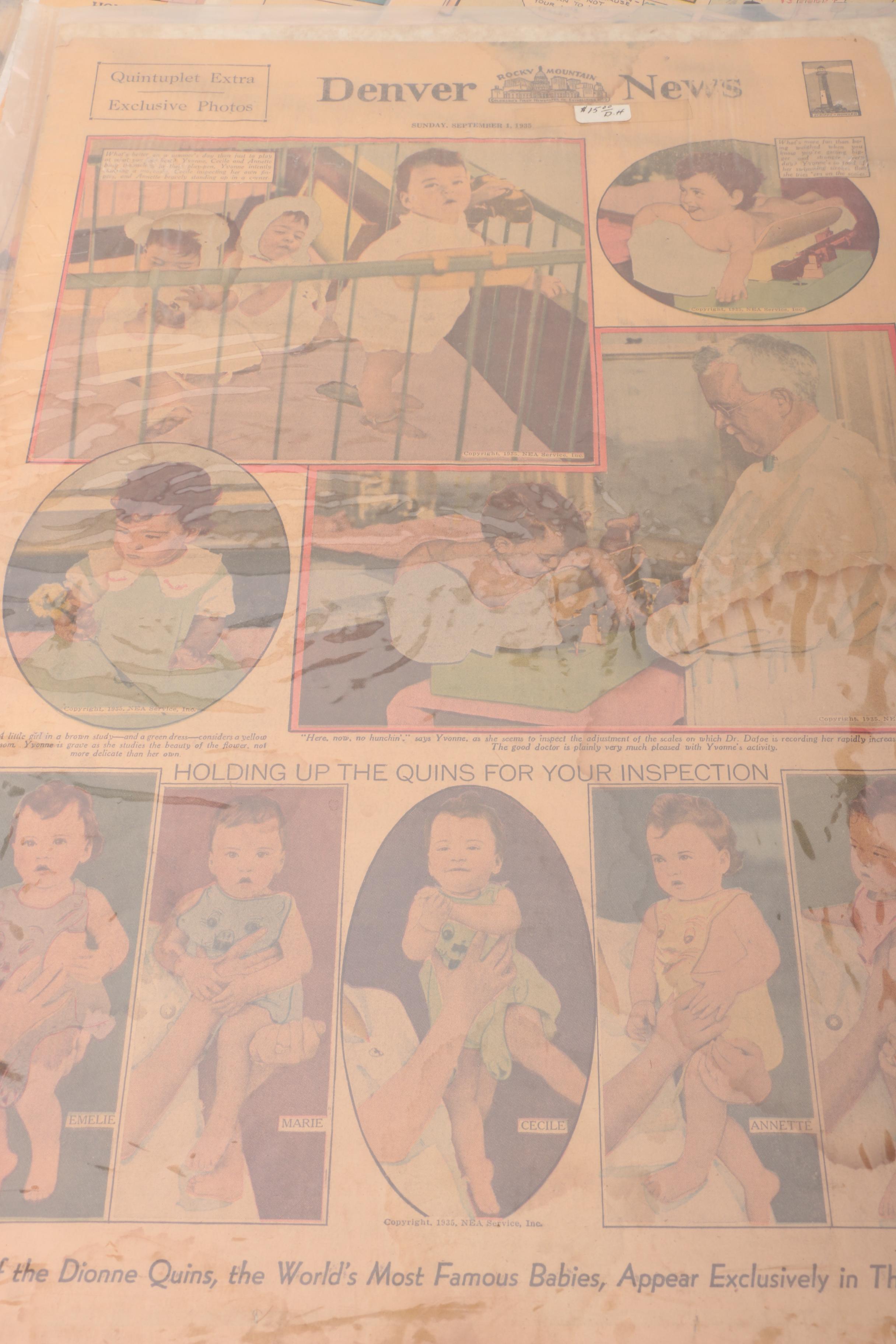 1920s–1940s Newspaper Comics and Illustrations Including "Strange as It Seems"