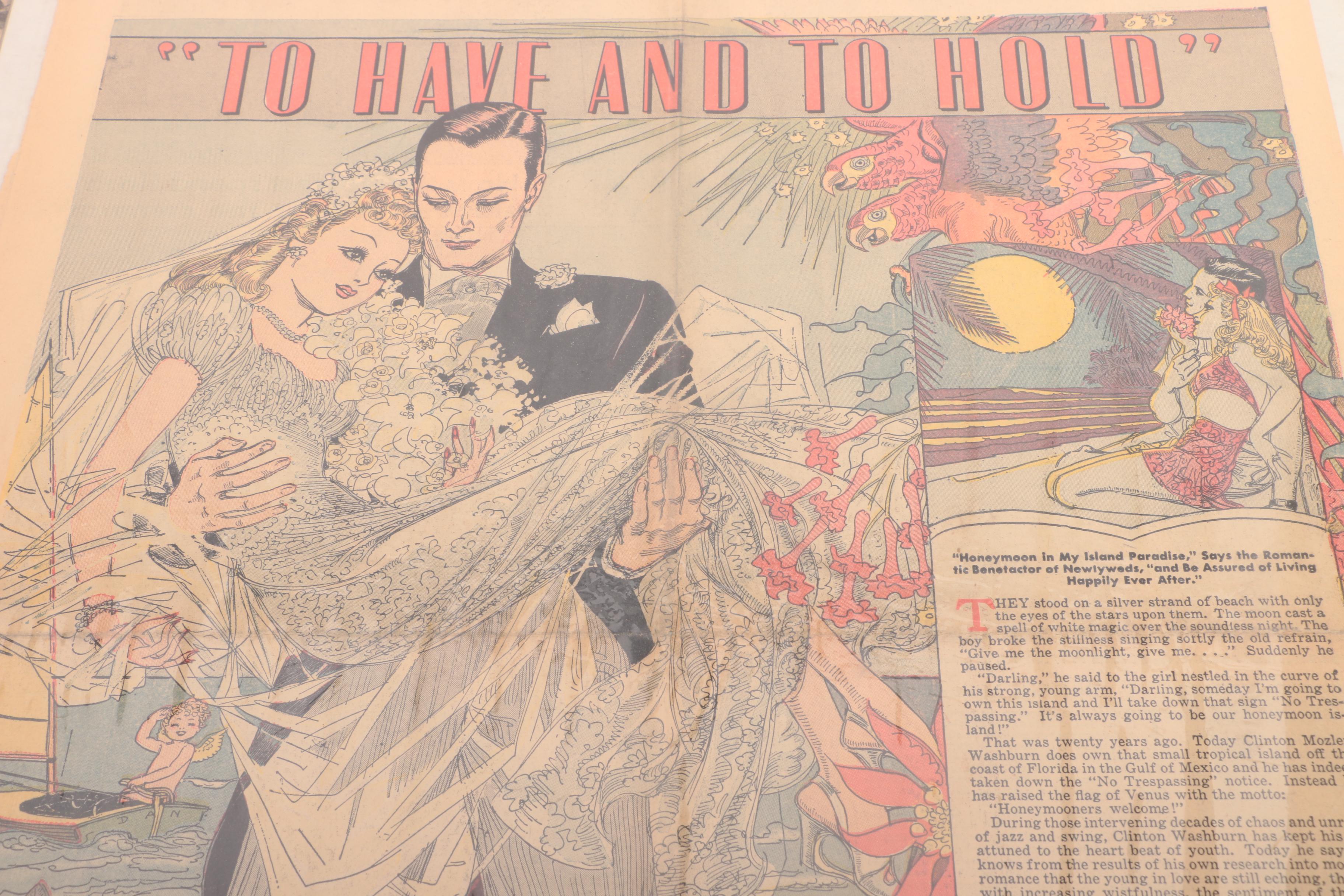 1920s–1940s Newspaper Comics and Illustrations Including "Strange as It Seems"