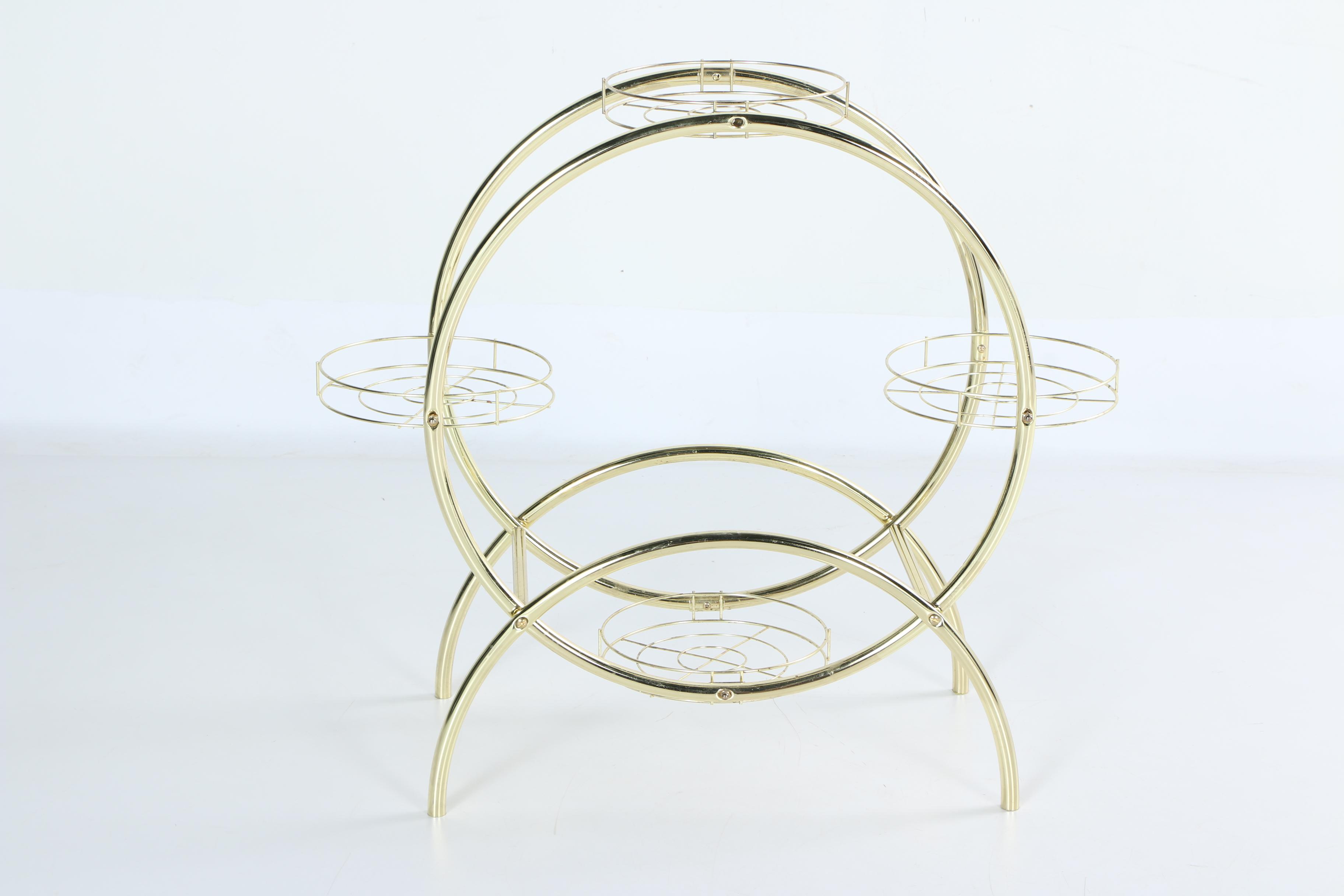 Mid Century Modern Style Plant Stand and Cache Pot