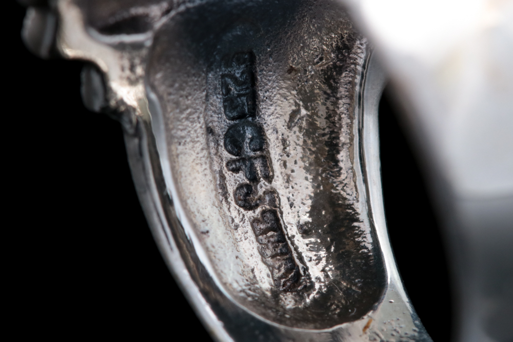 Sterling Silver, Black Chalcedony and Marcasite Ring