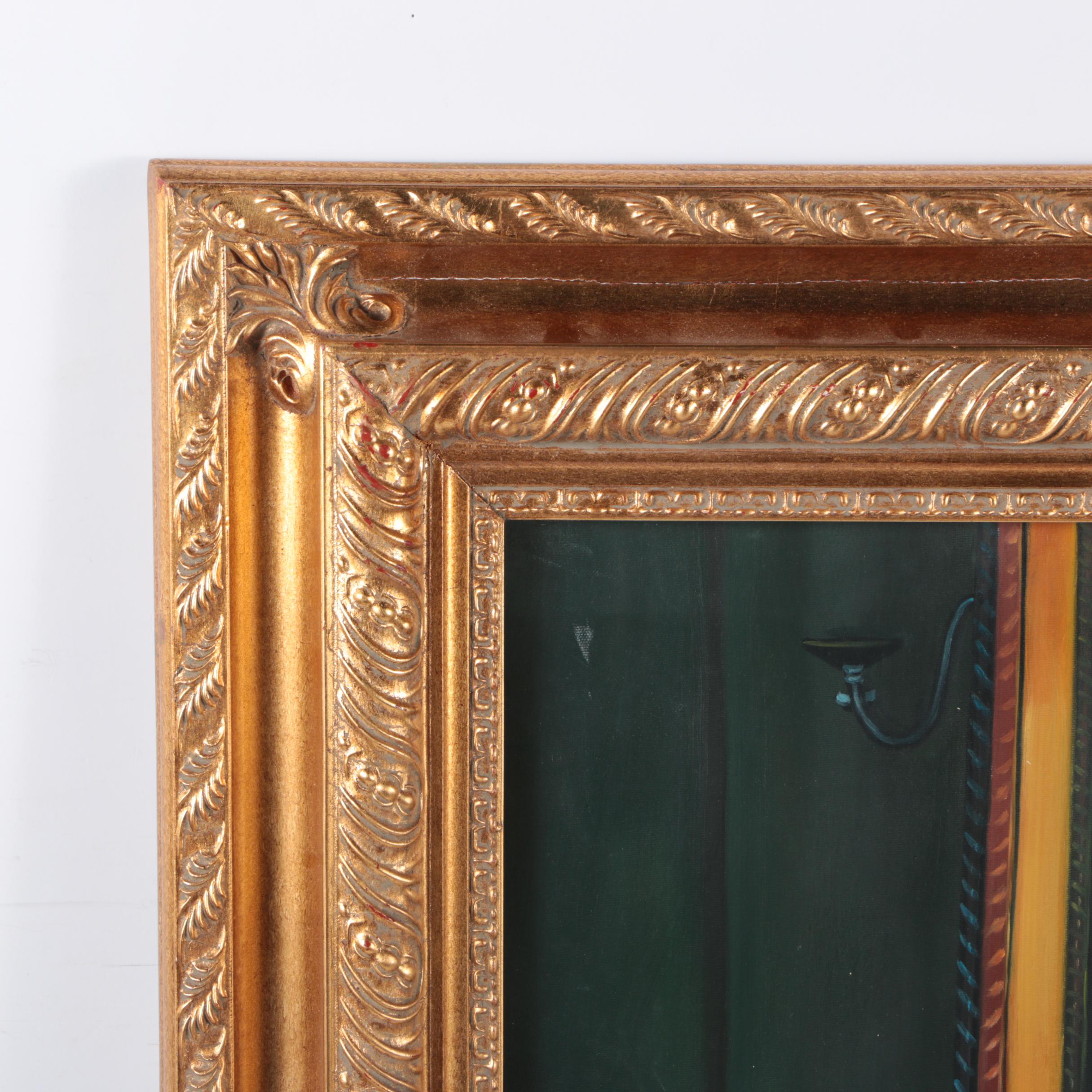 Blake Copy Oil Painting on Canvas After Ingres Portrait of Louise de Broglie