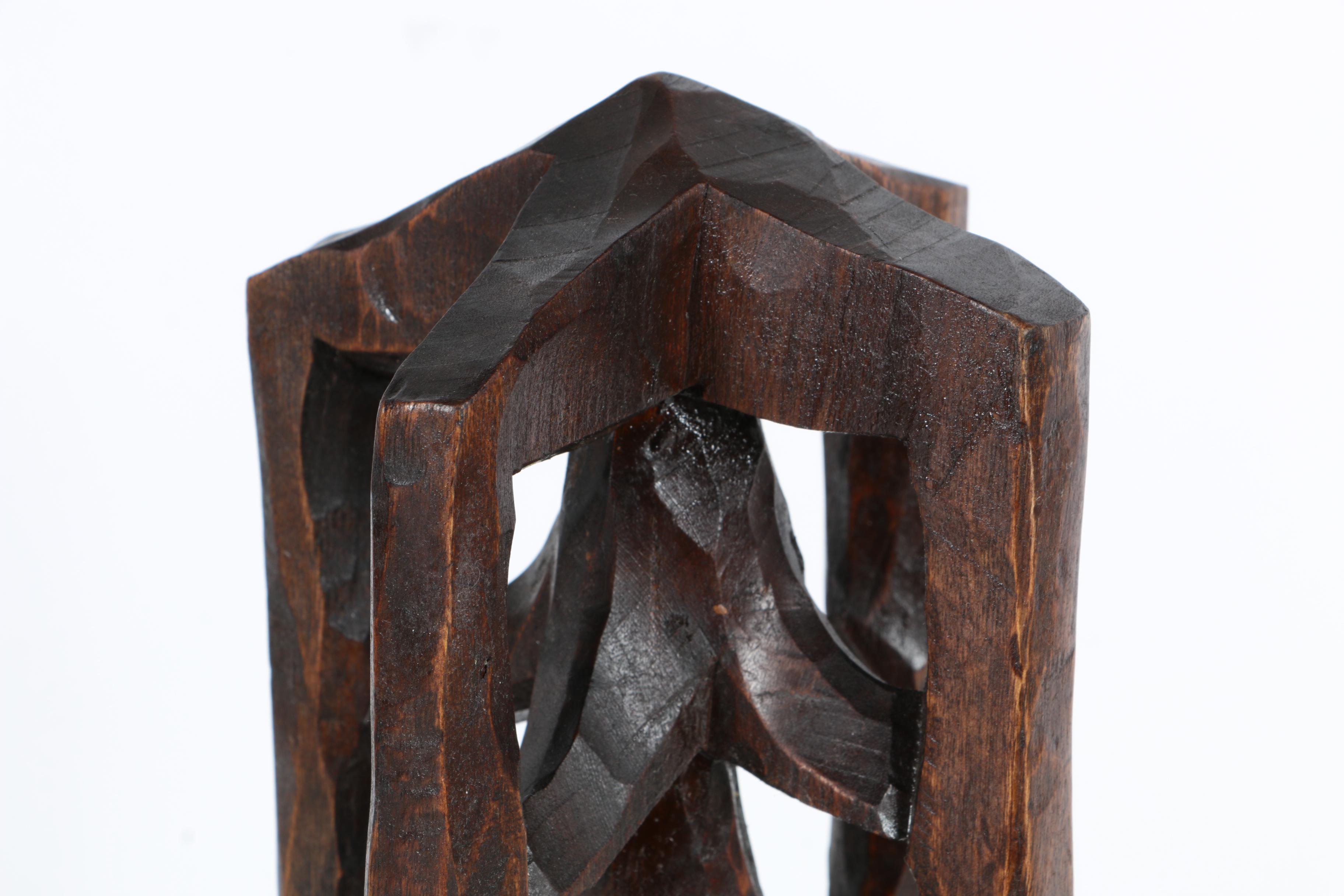 Hawaiian Style Carved Wood Lono Sculpture