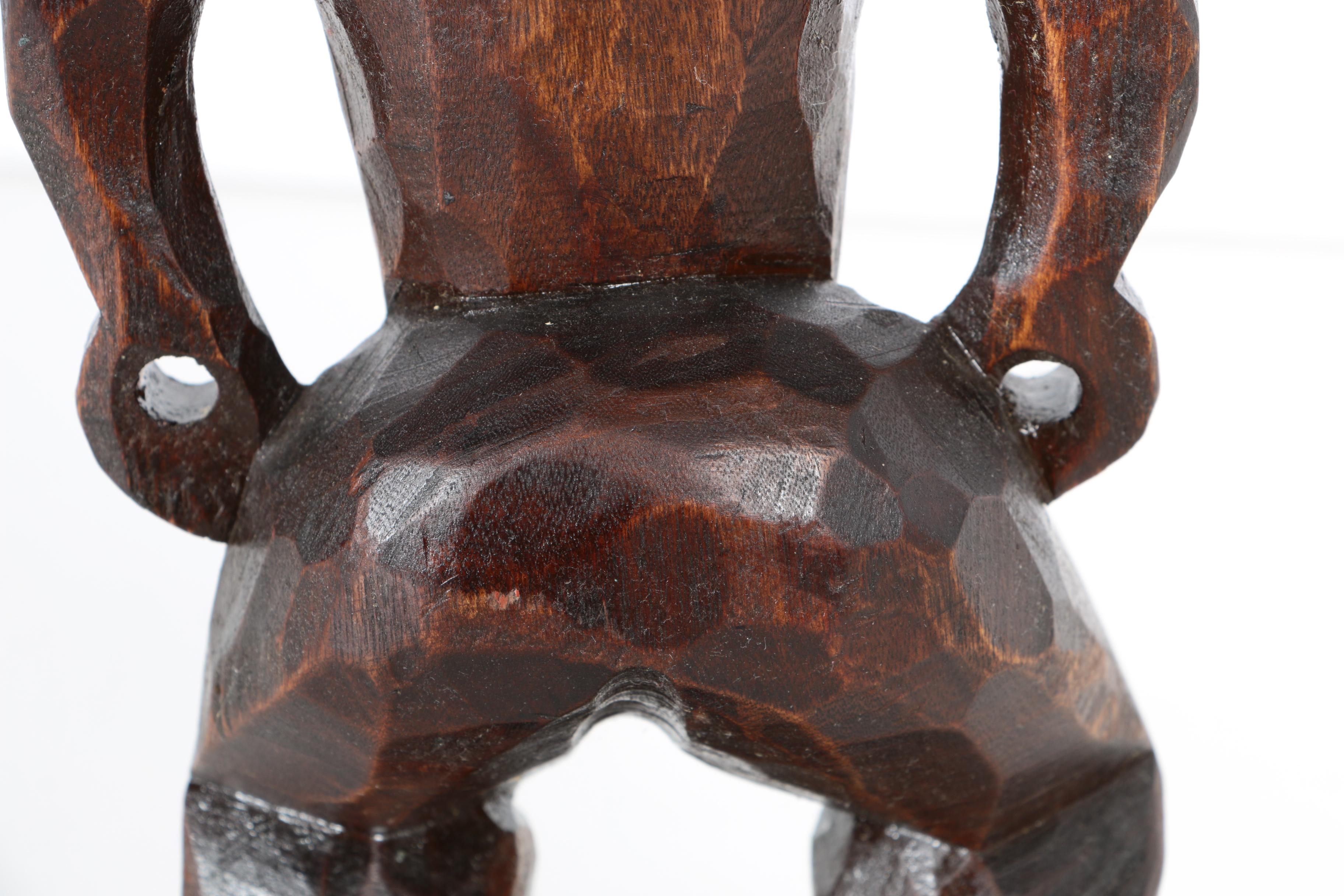 Hawaiian Style Carved Wood Lono Sculpture