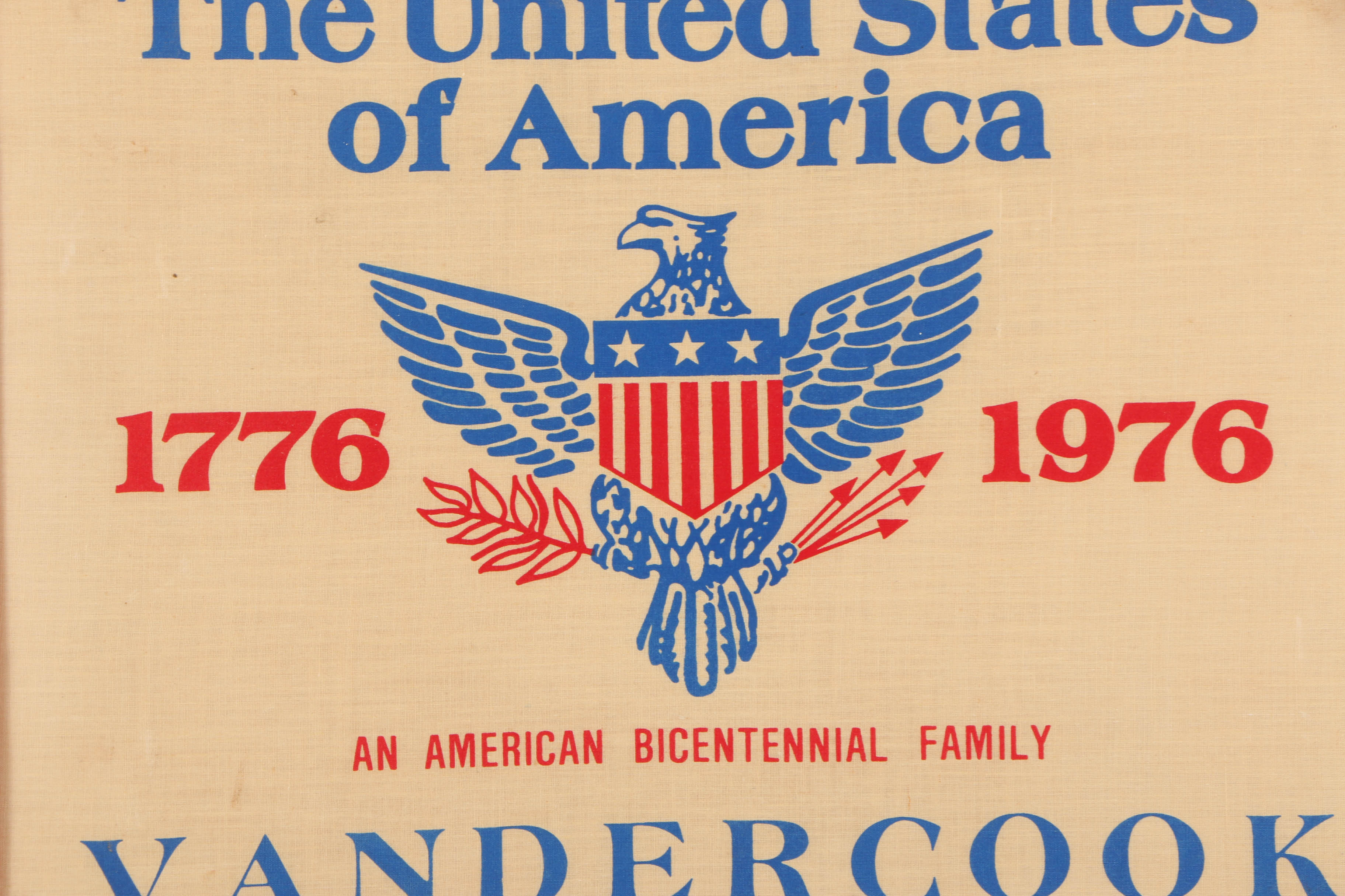 Serigraph on Fabric "An American Bicentennial Family"