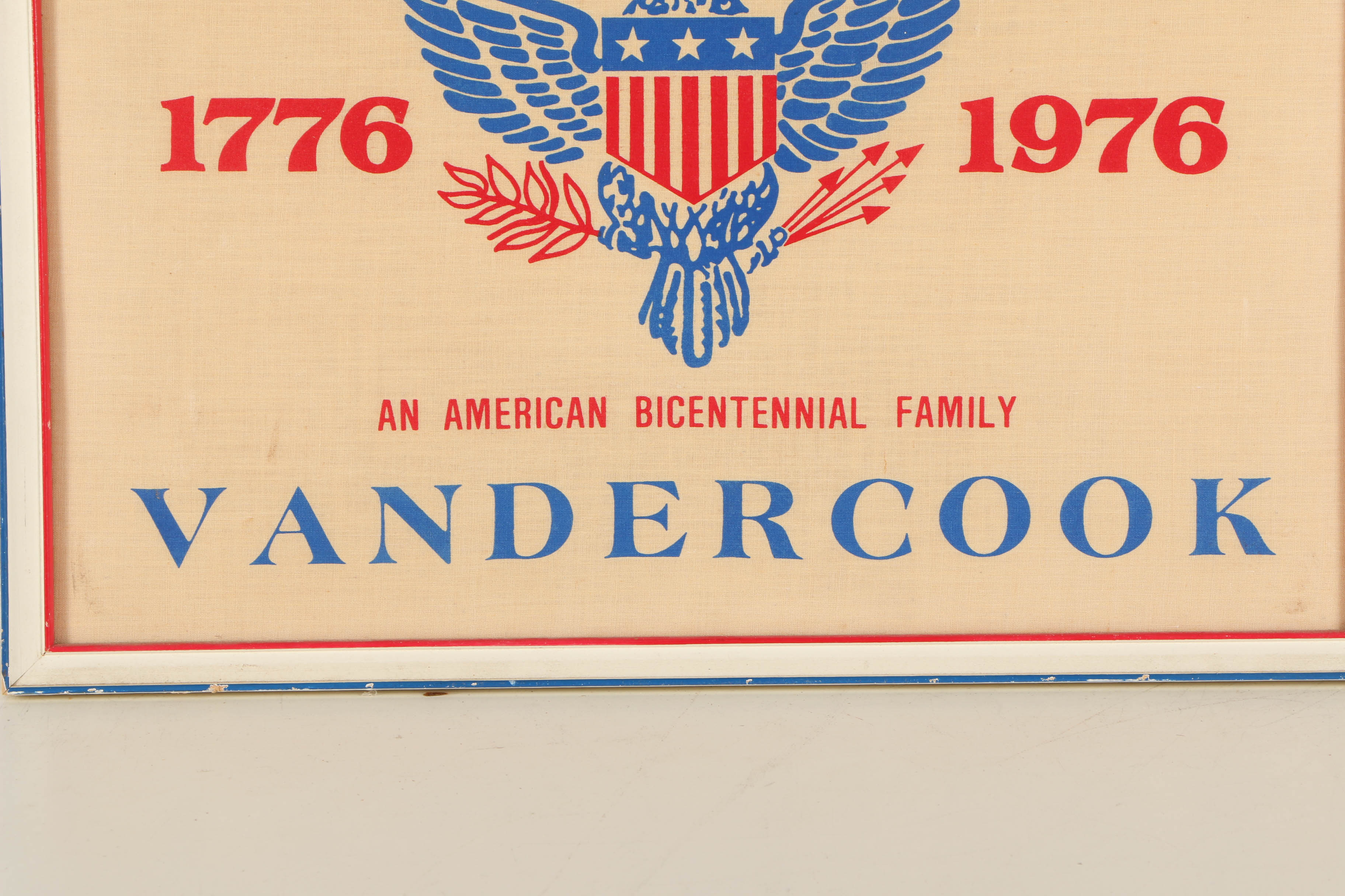 Serigraph on Fabric "An American Bicentennial Family"