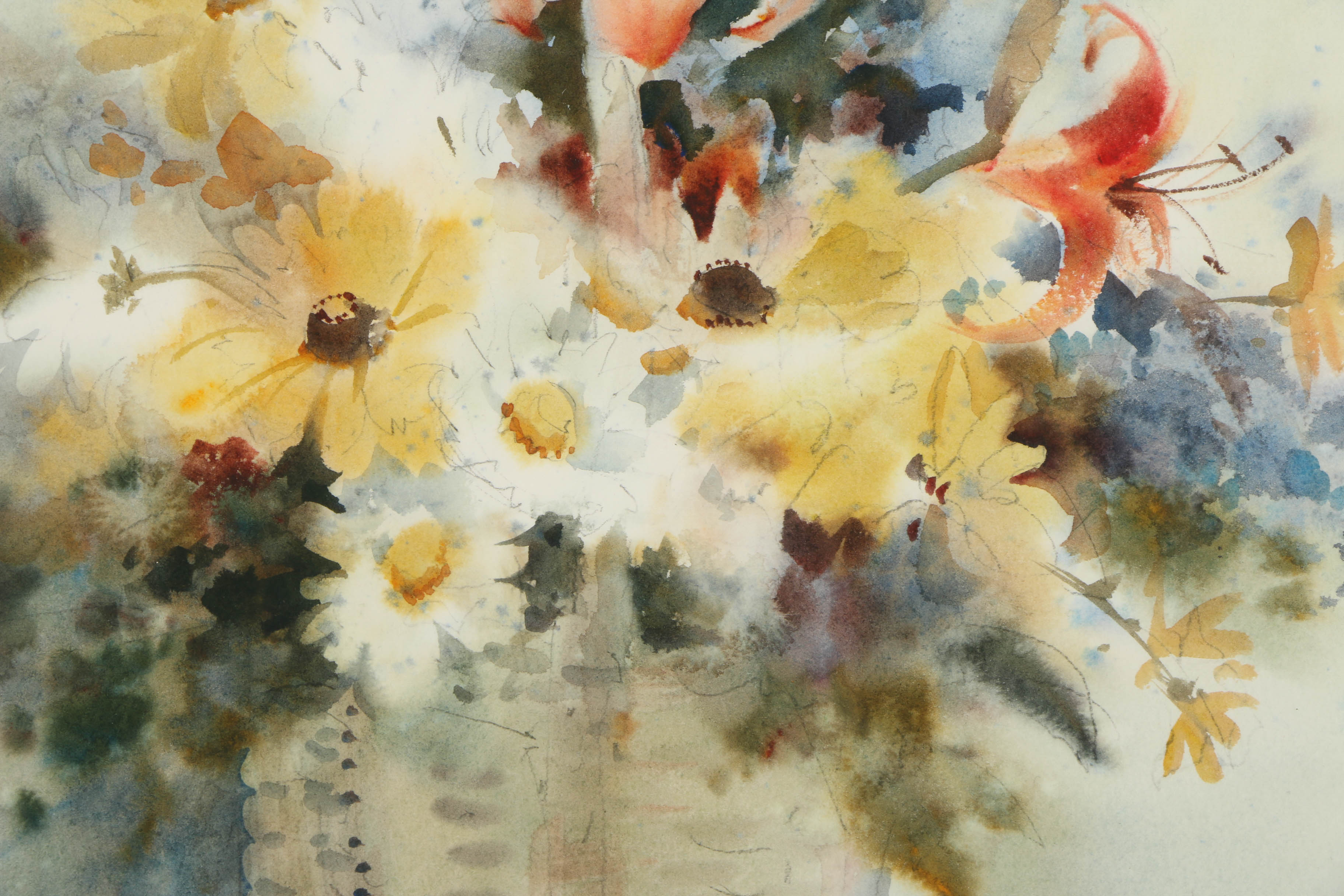 L. Geiser Watercolor on Paper Still Life