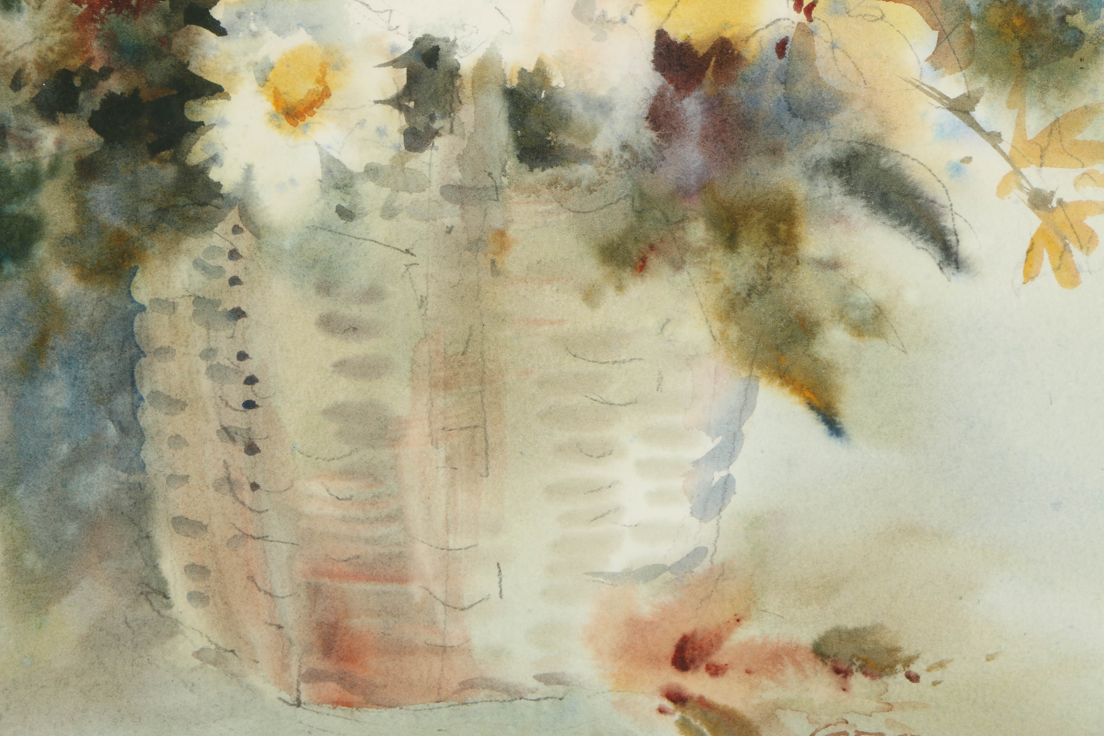 L. Geiser Watercolor on Paper Still Life