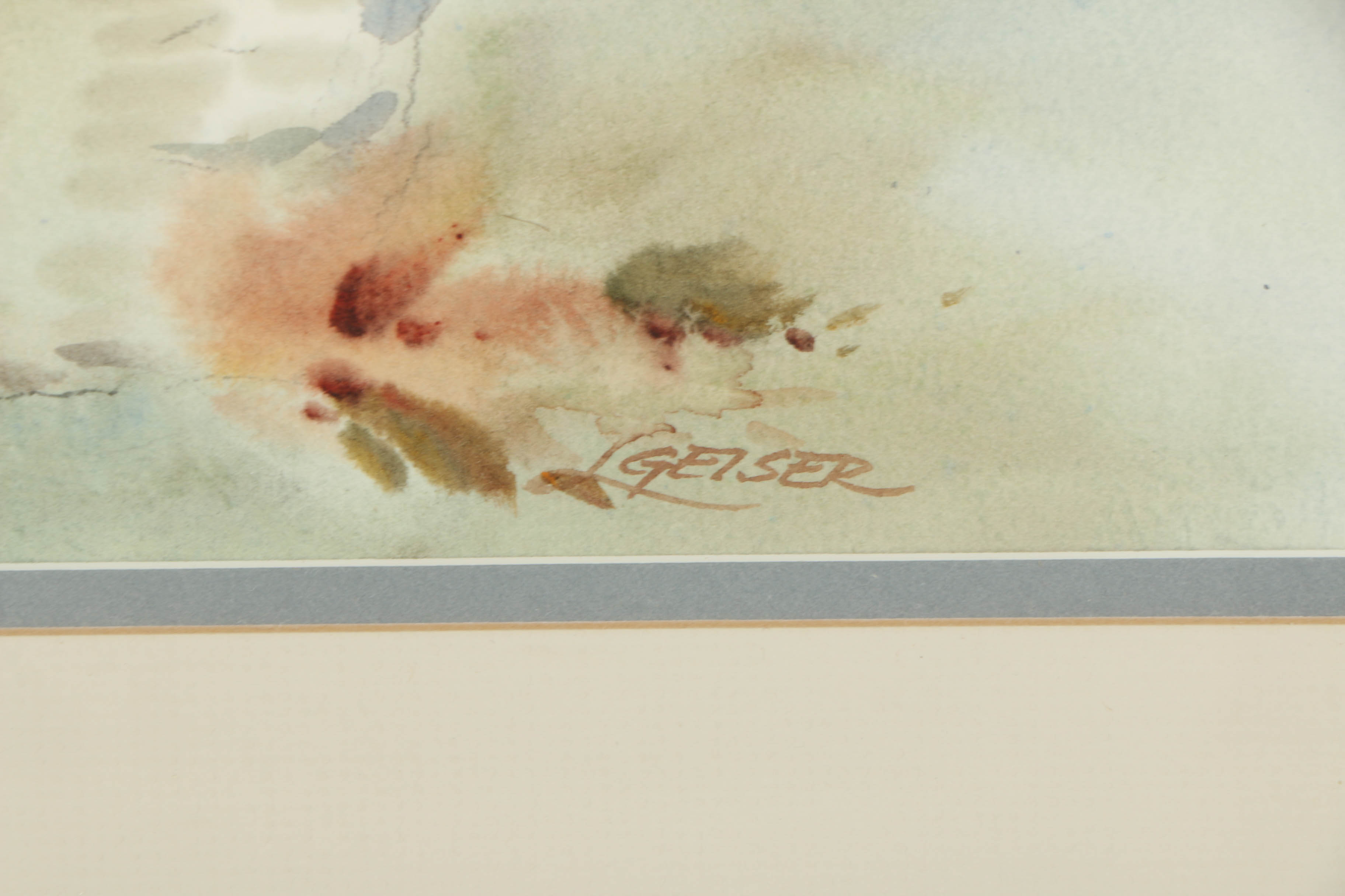 L. Geiser Watercolor on Paper Still Life