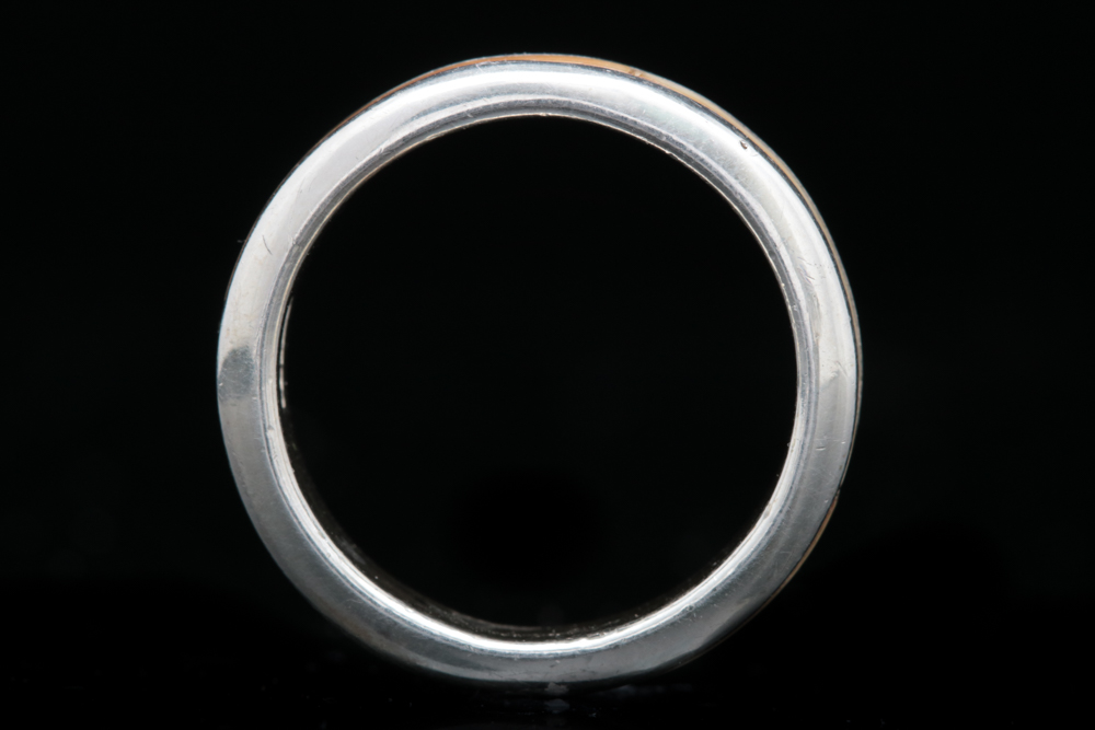Sterling Silver and Bone Inlay Band