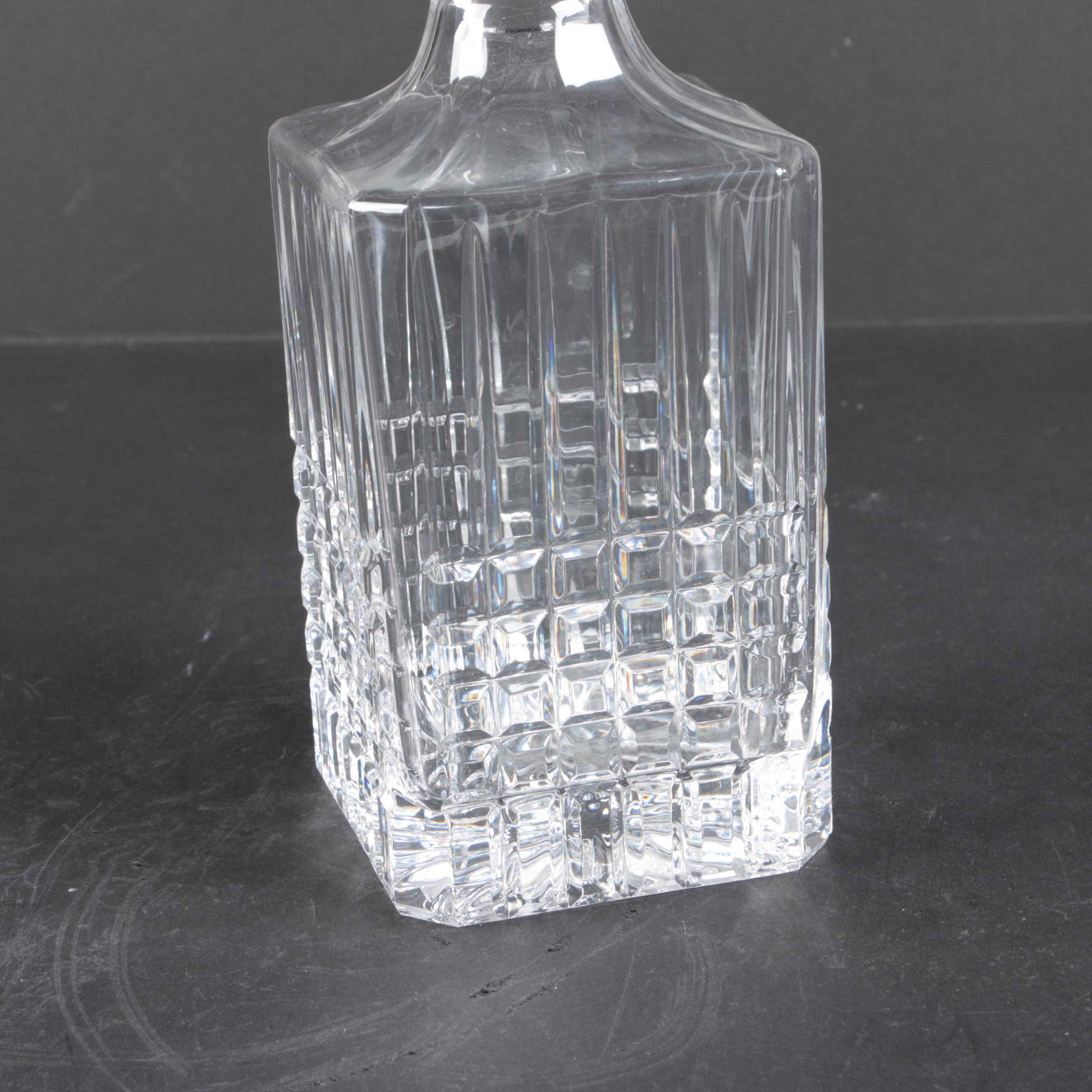 Tiffany & Co. Crystal "Plaid" Decanter