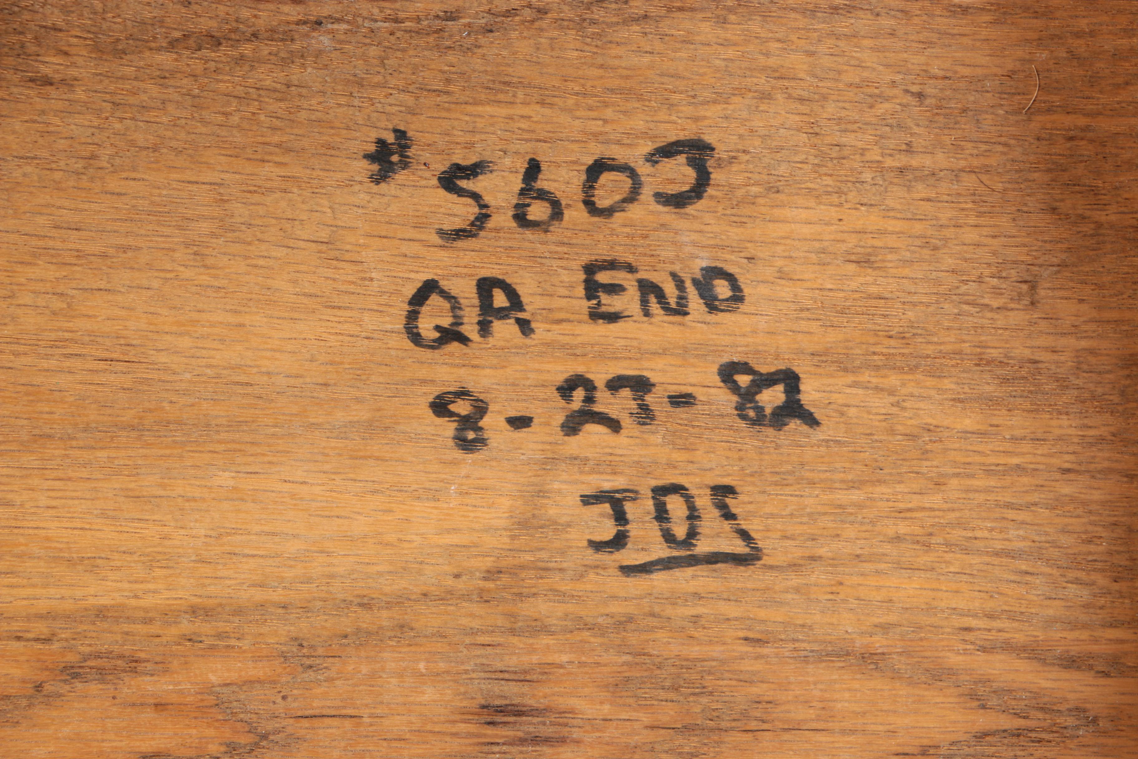 Vintage Queen Anne Style Oak Side Table