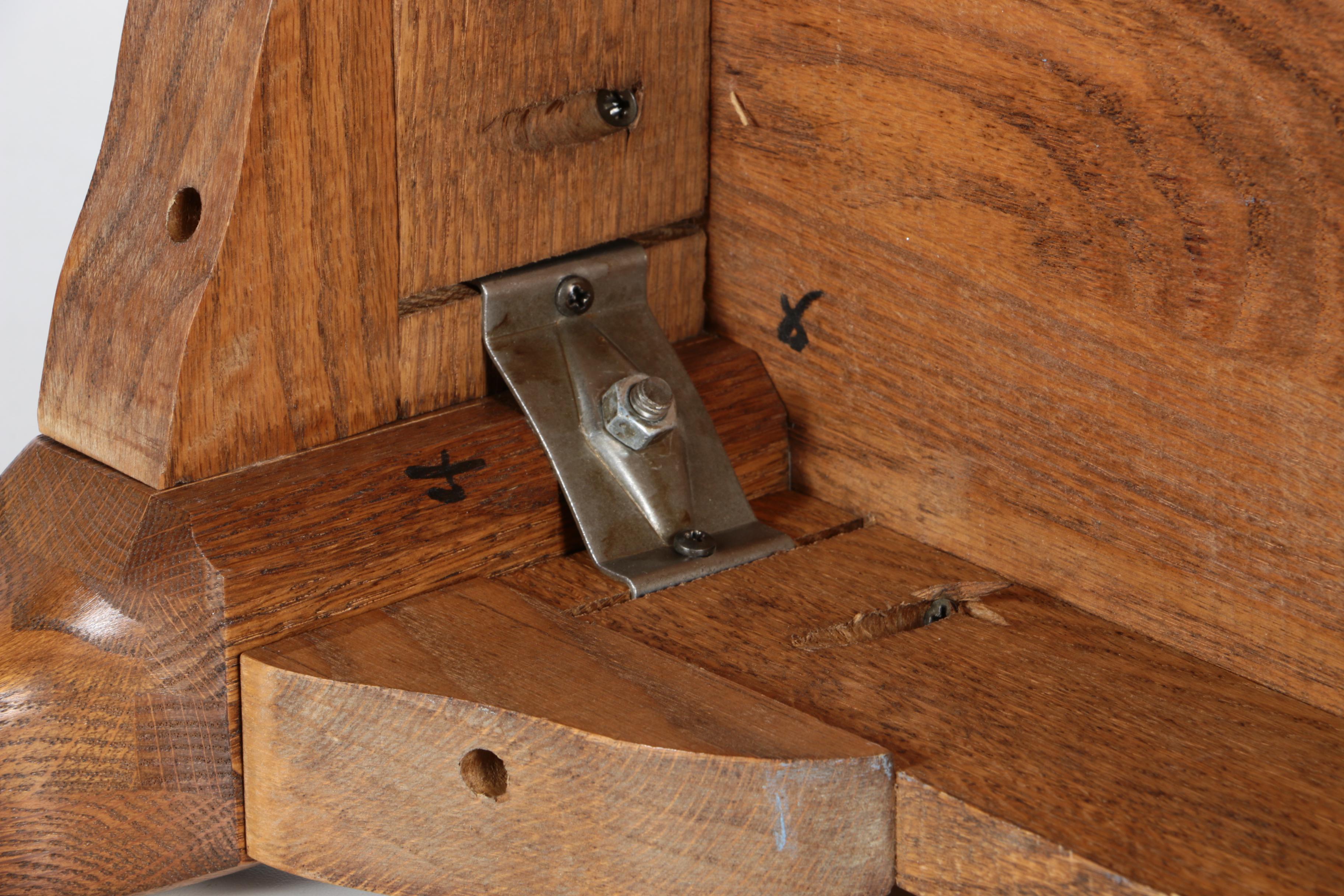 Vintage Queen Anne Style Oak Side Table