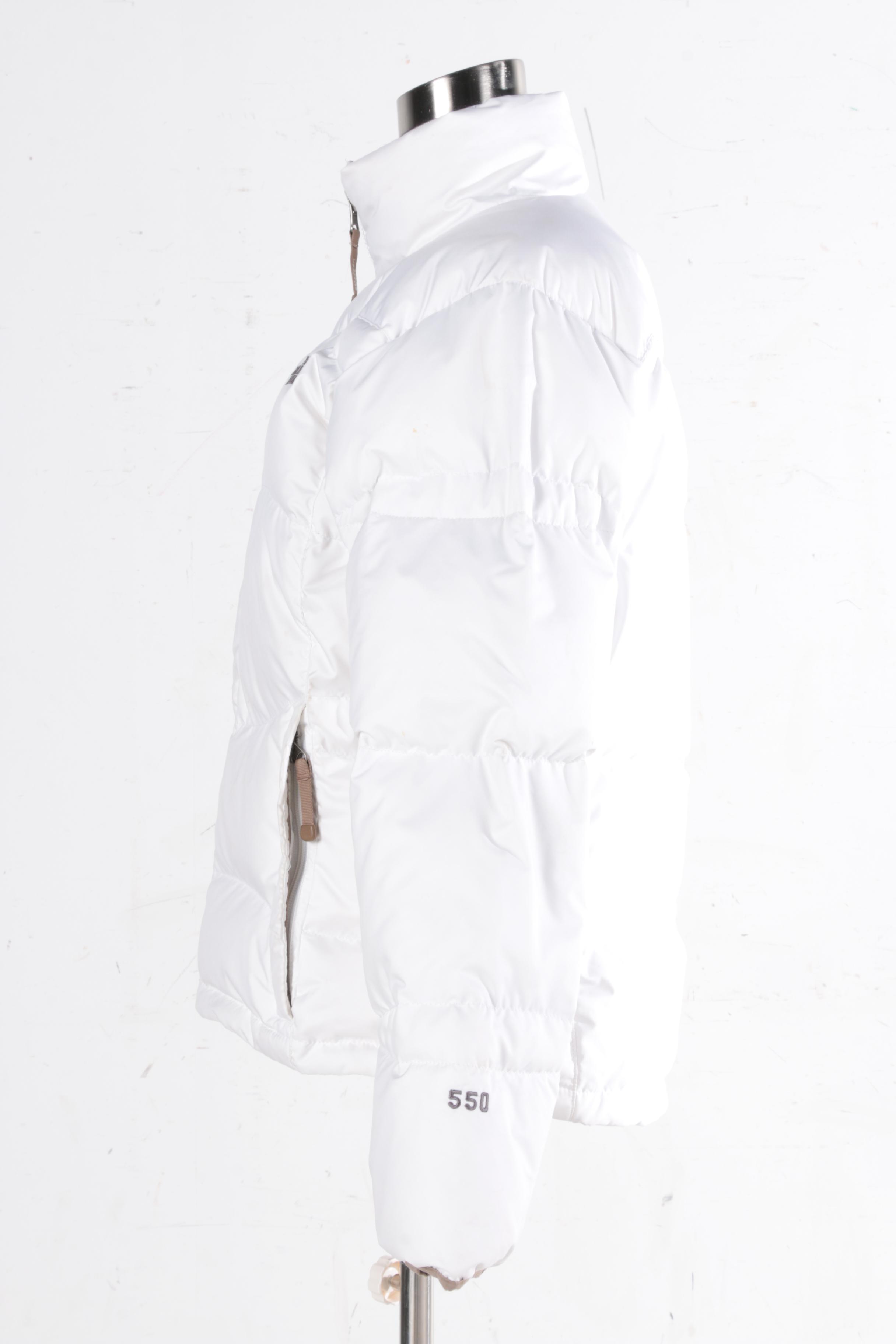 Women's The North Face 550 White Puffer Coat