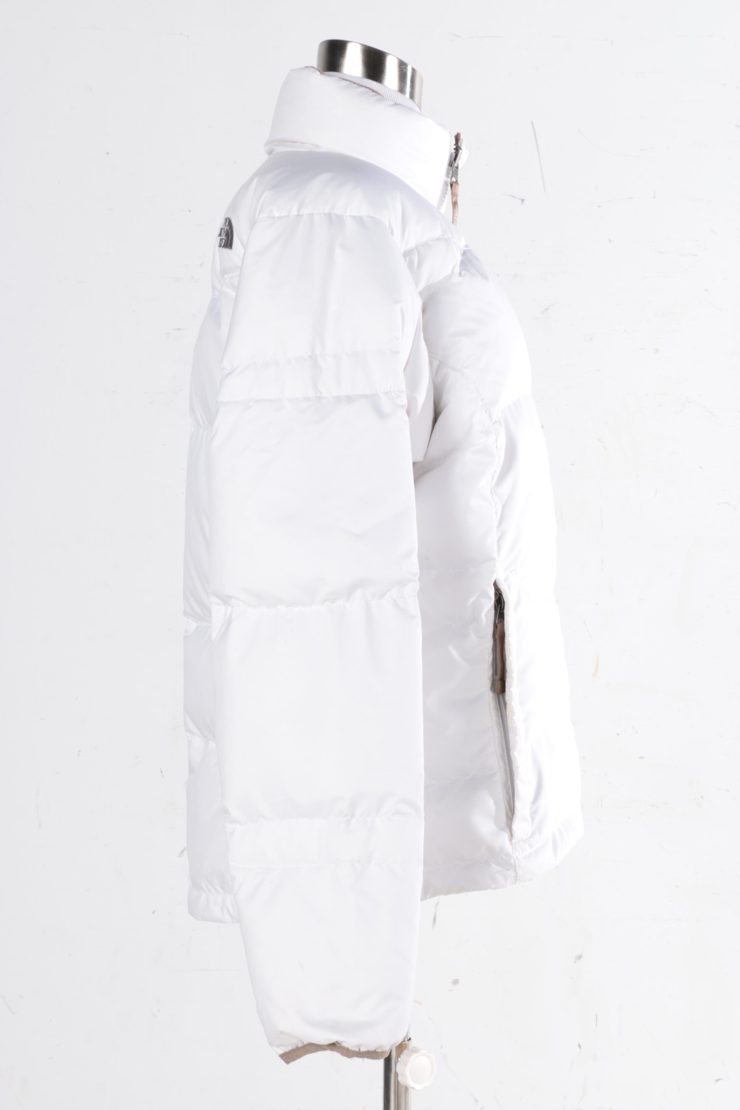 Women's The North Face 550 White Puffer Coat